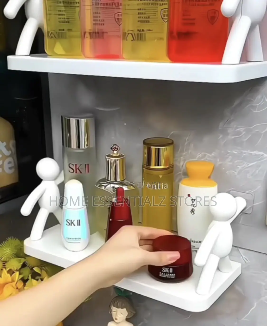 (2 Pieces) Humanoid Bathroom Organizer - Bathroom Shelf Soap Holder