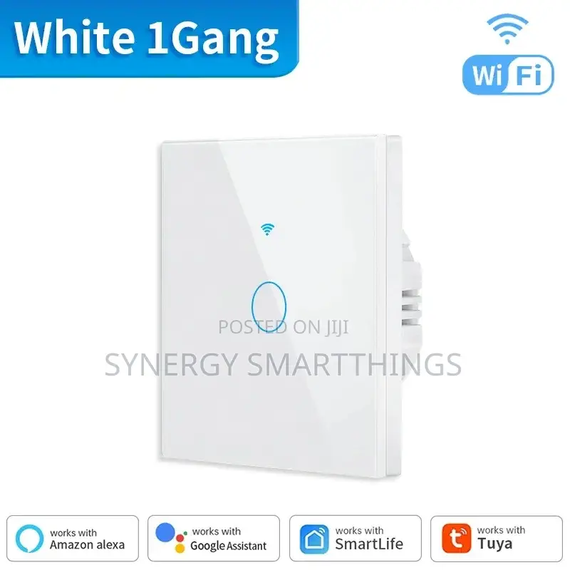 Tuya Wifi Smart Switch 1gang- Black/White