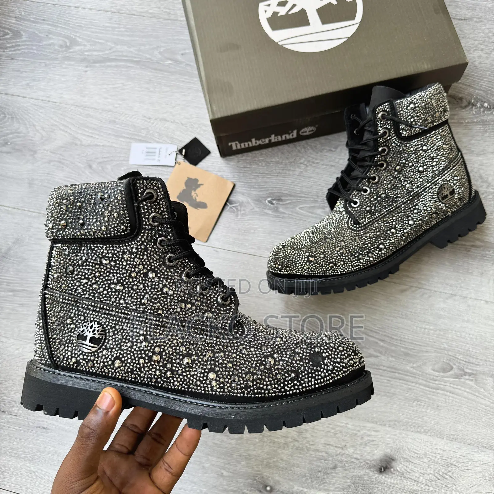 Original Custom Swarovski Timberland Crystal 6-inch Boots