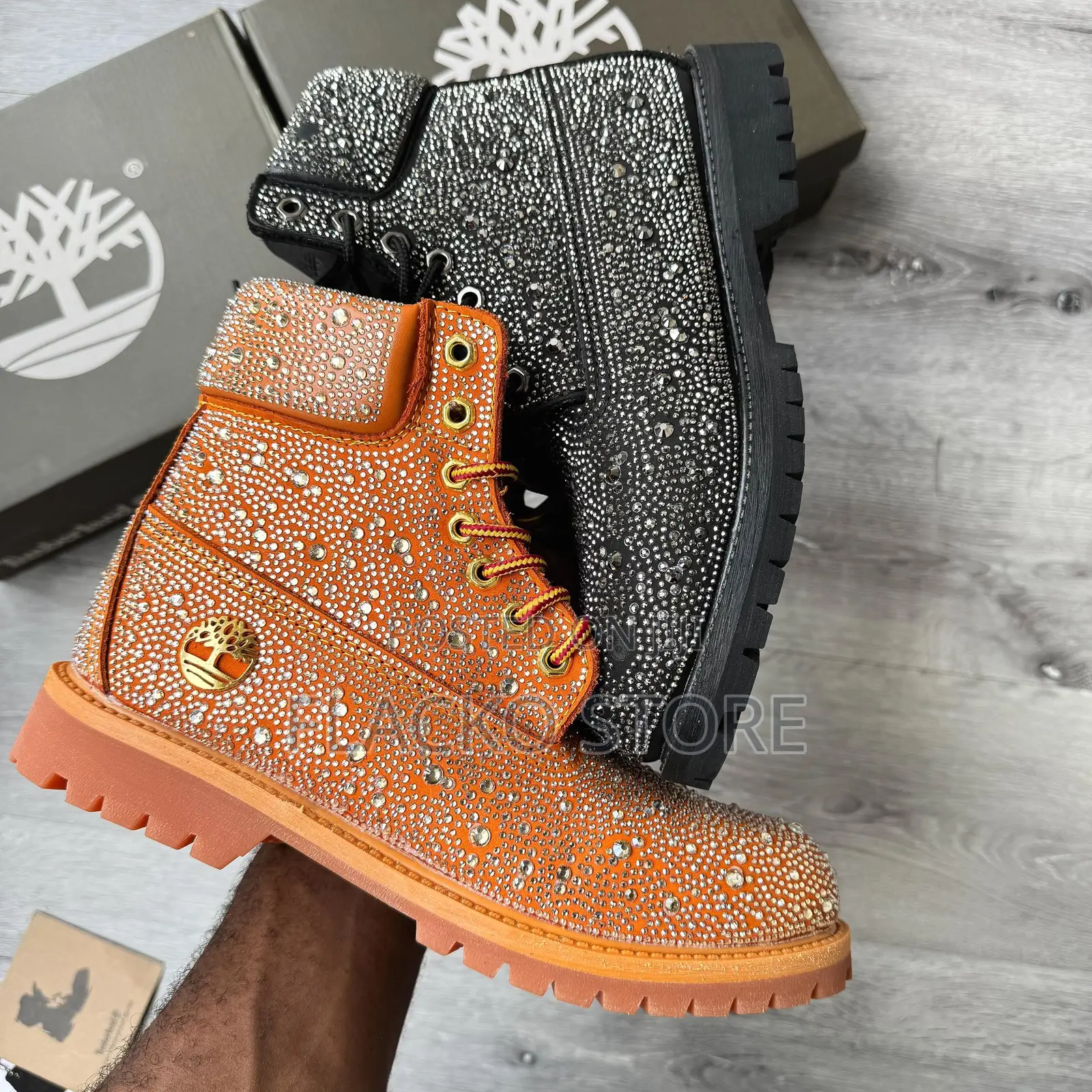 Original Custom Swarovski Timberland Crystal 6-inch Boots