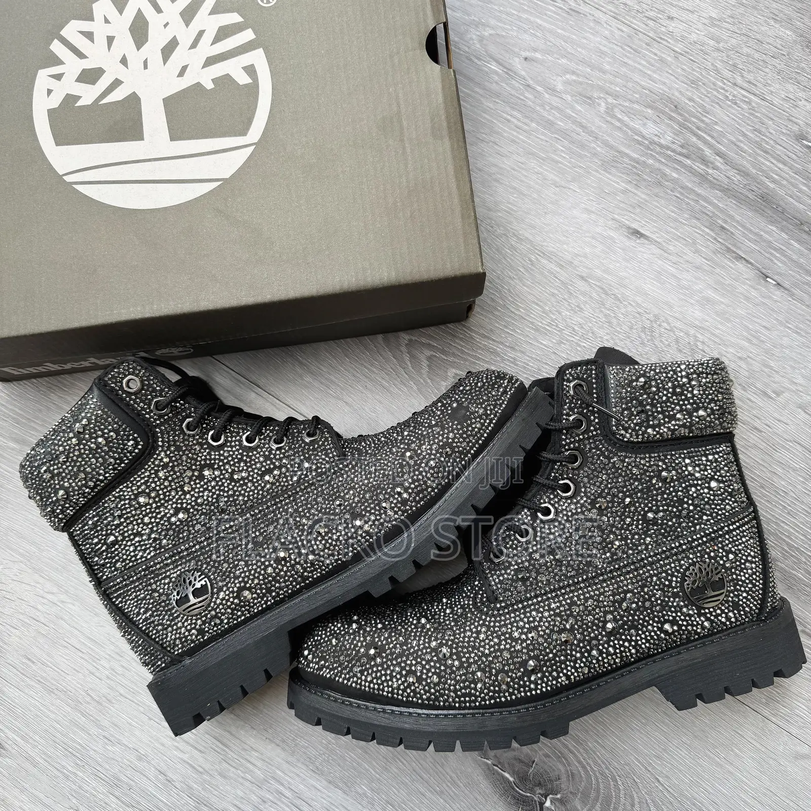 Original Custom Swarovski Timberland Crystal 6-inch Boots