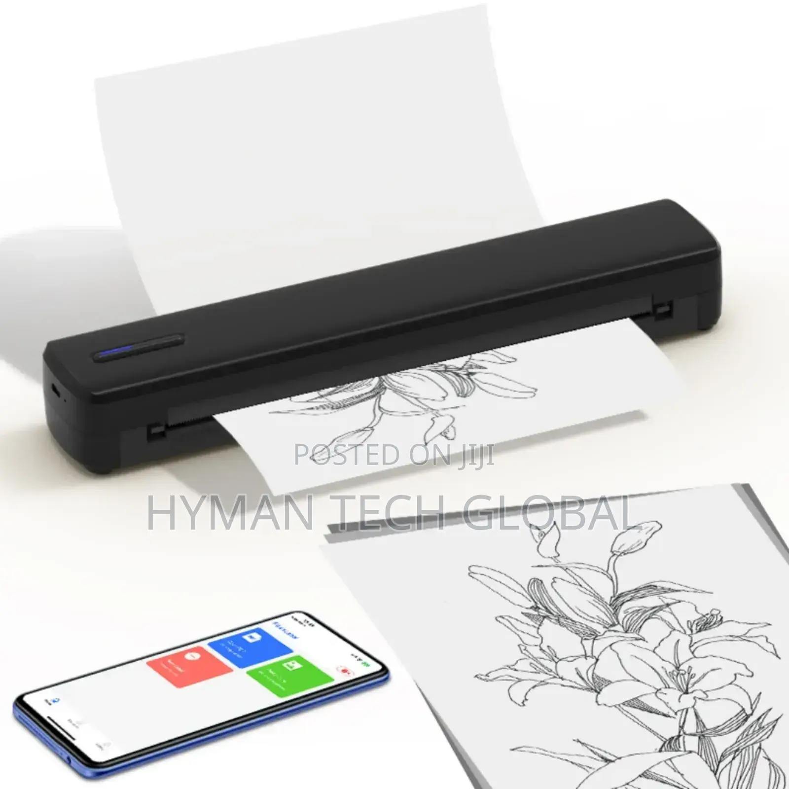 Portable Inkless A4 Tatoo Document Bluetooth Thermal Printer