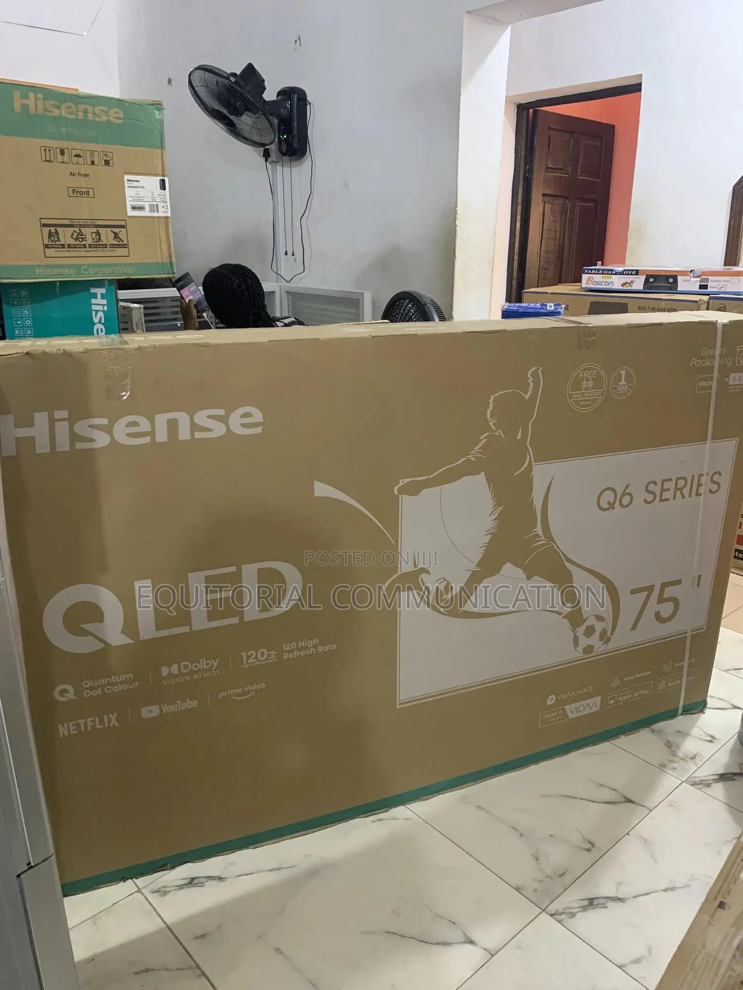 Hisense 75” Qled Tv – 75q6n Model, Wi-Fi Enabled