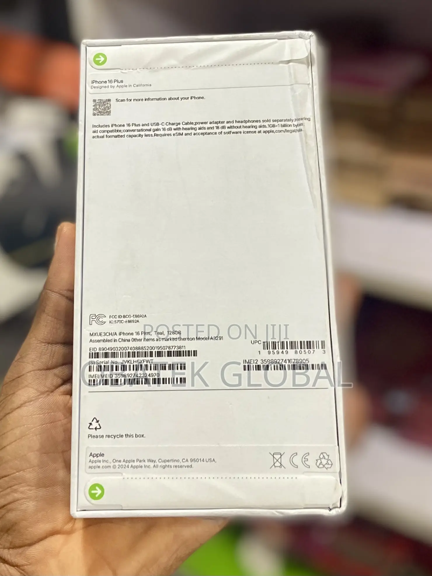 New Apple iPhone 16 Plus 128 GB