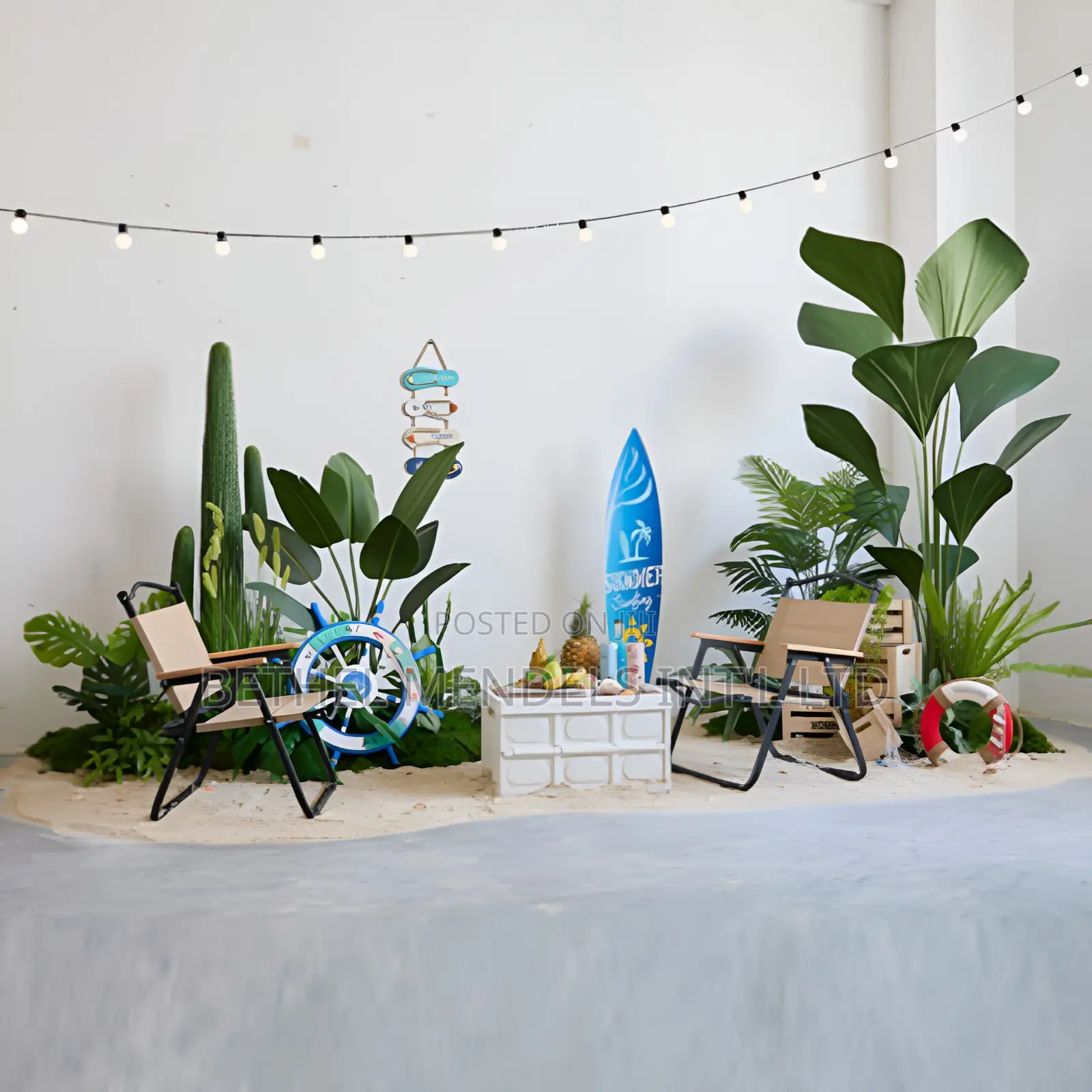 Premium Landscape Design With Artificial Plants And Moss