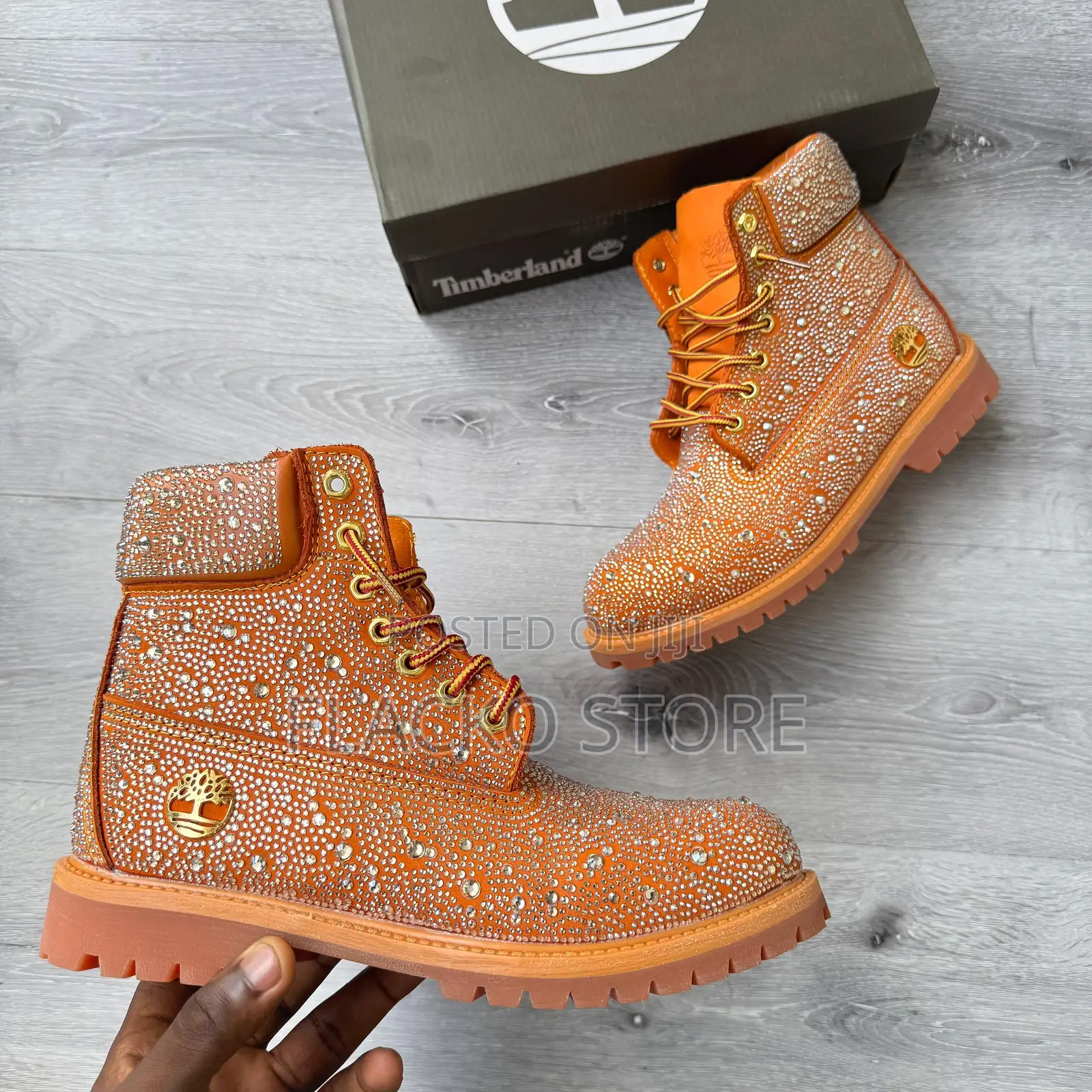 Original Custom Swarovski Timberland Crystal 6-inch Boots