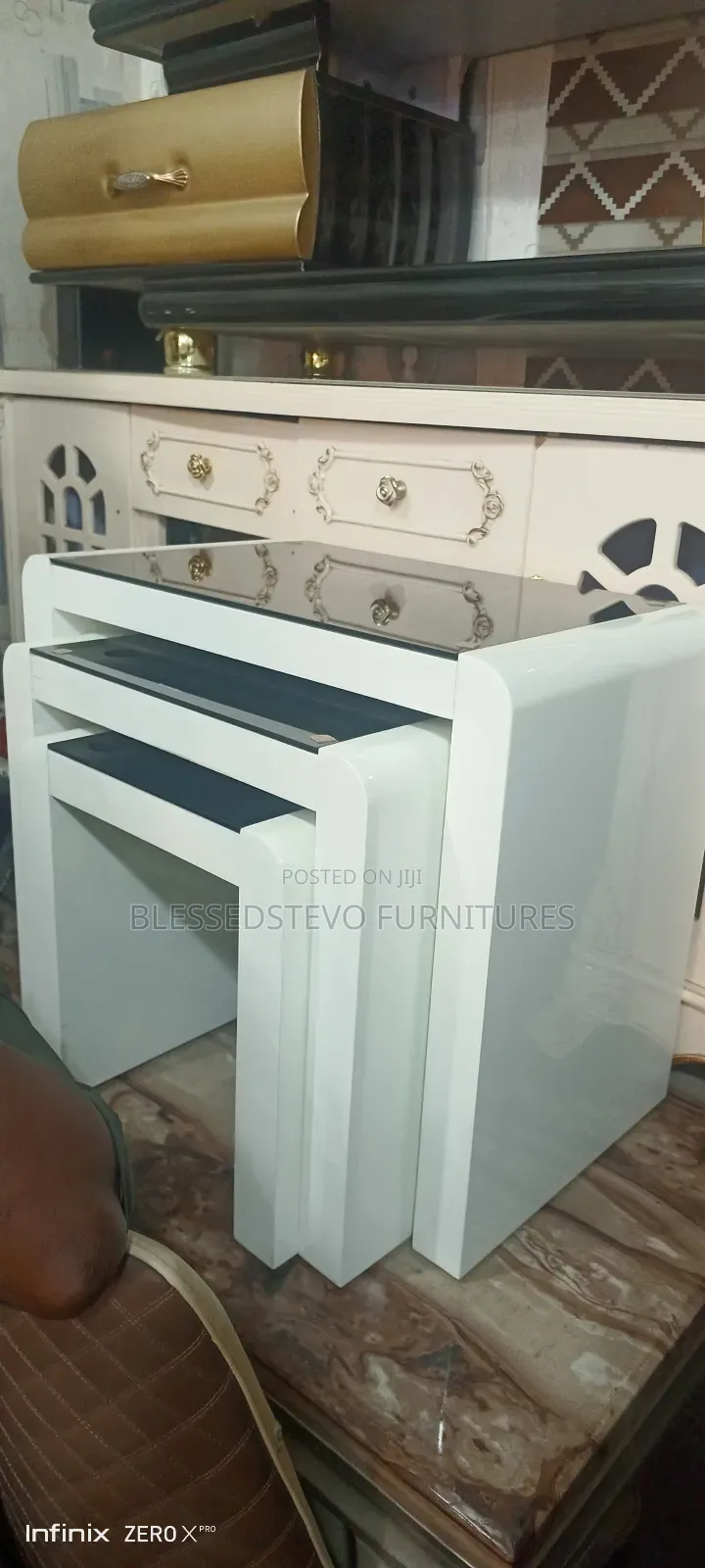 3 1n 1 Side Stool White Color
