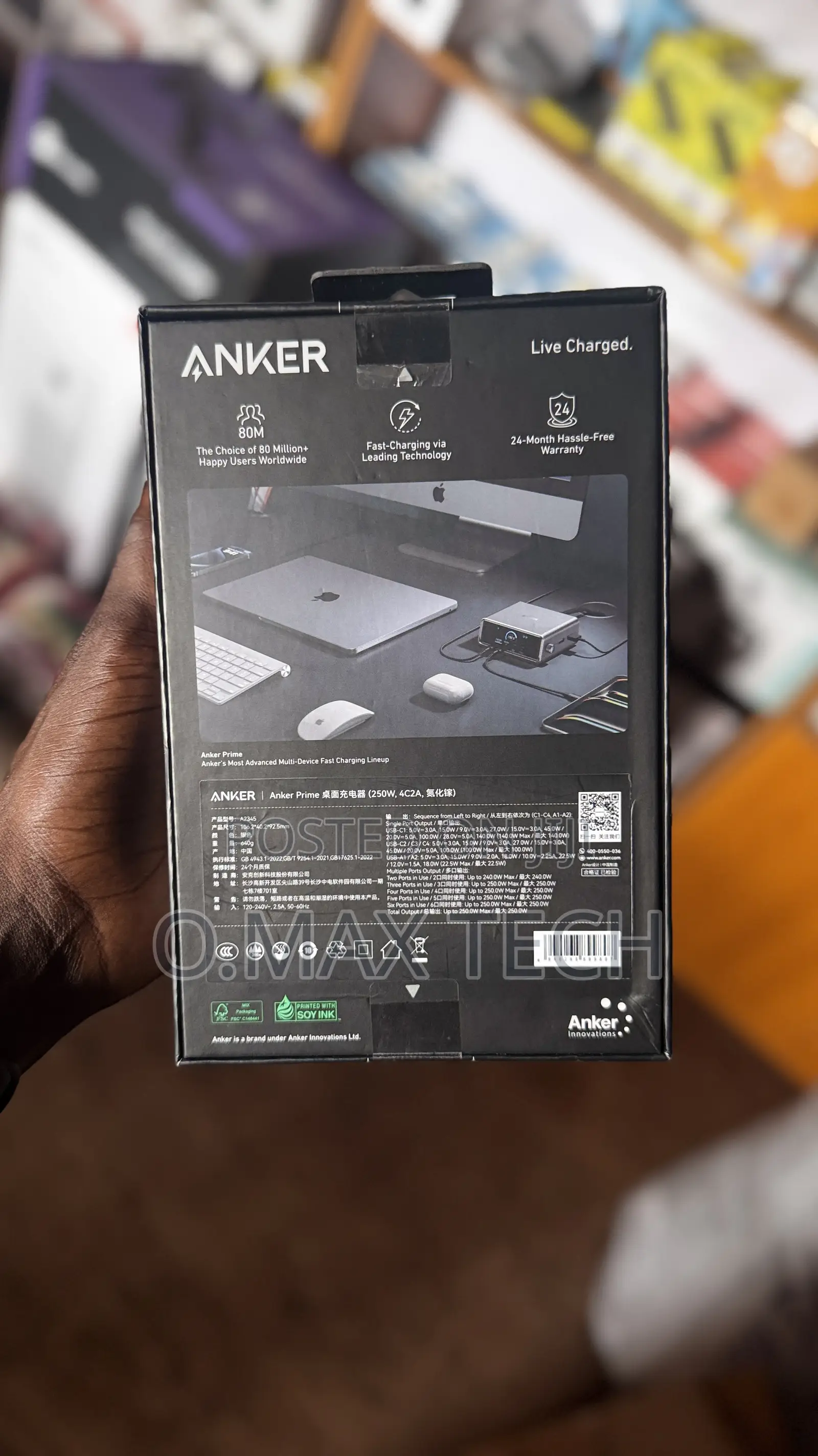 Anker Prime Charger, 250w Gan Prime Usb Charging Station