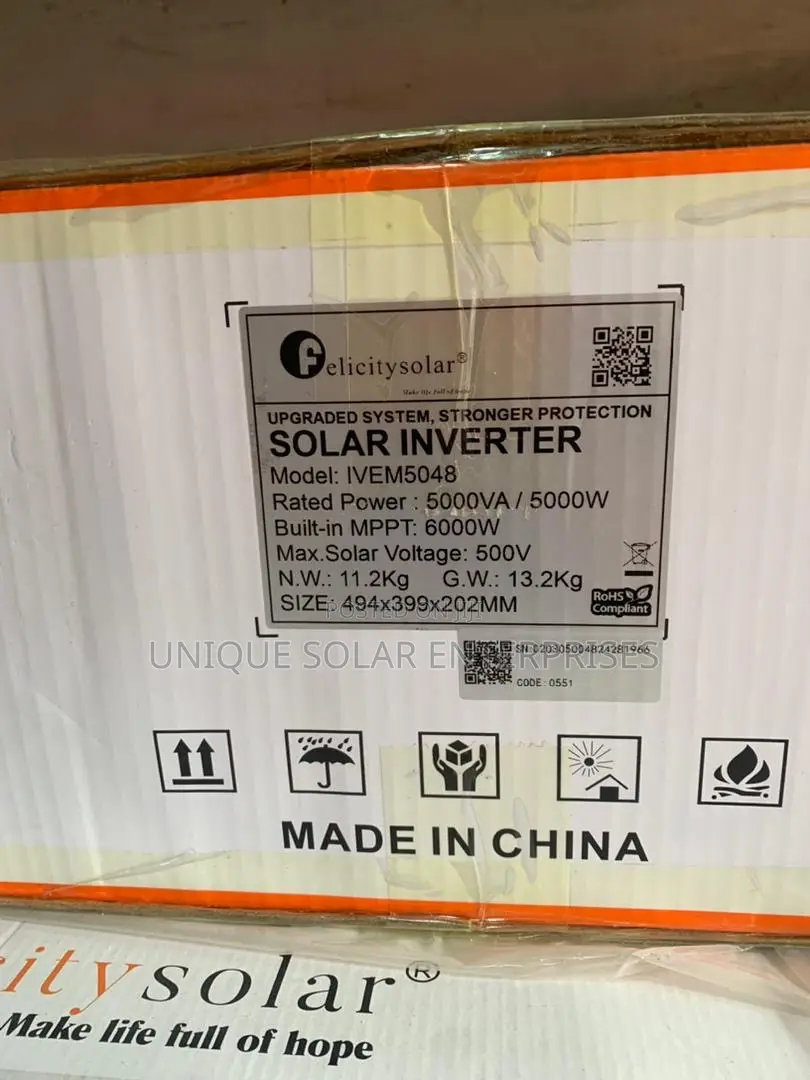 Felicity 5kva Inverter 48v Available
