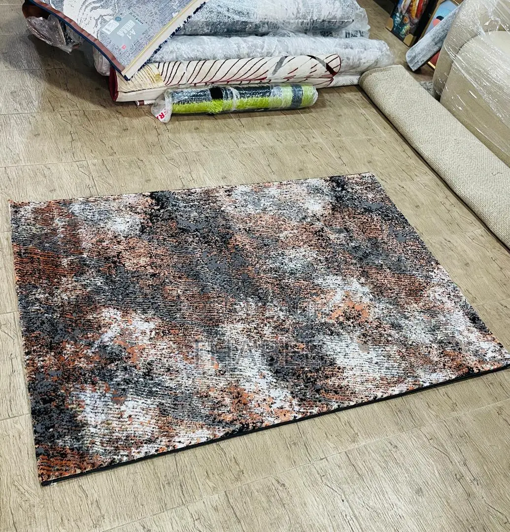 4x6 Grey Black Brown Cream Turkish Center Rug.