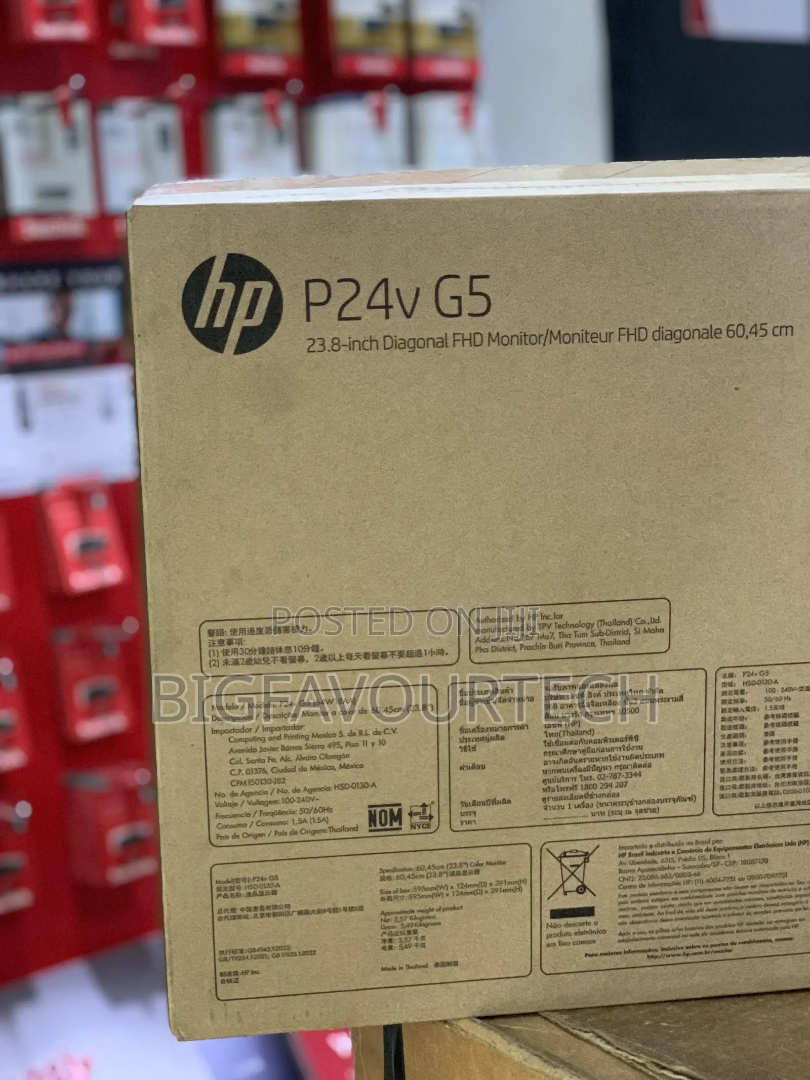 HP P24v G5 23.8" Full Hd Ips Monitor