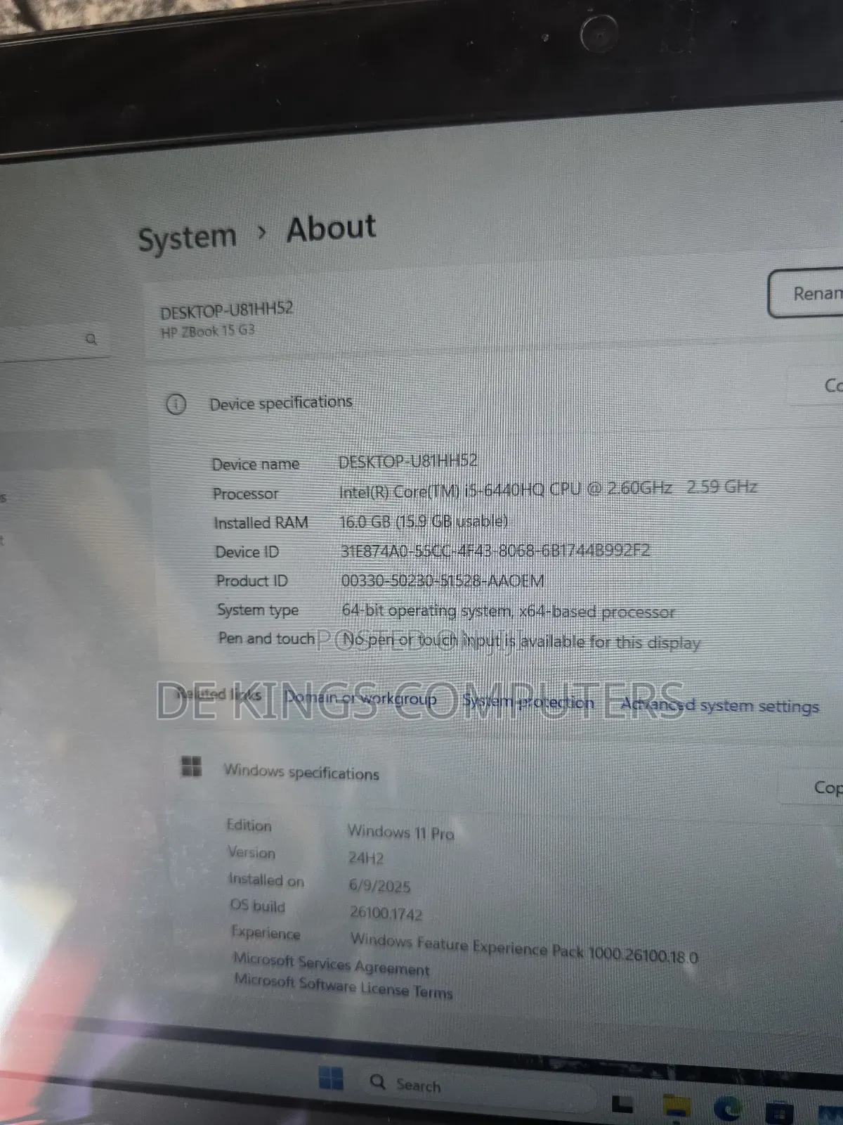Laptop HP ZBook 15 G3 16GB Intel Core i5 SSD 256GB