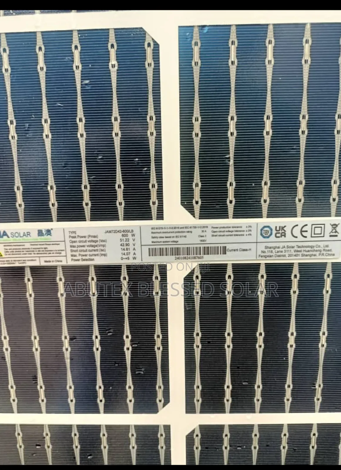 600watt Jinko Solarlll
