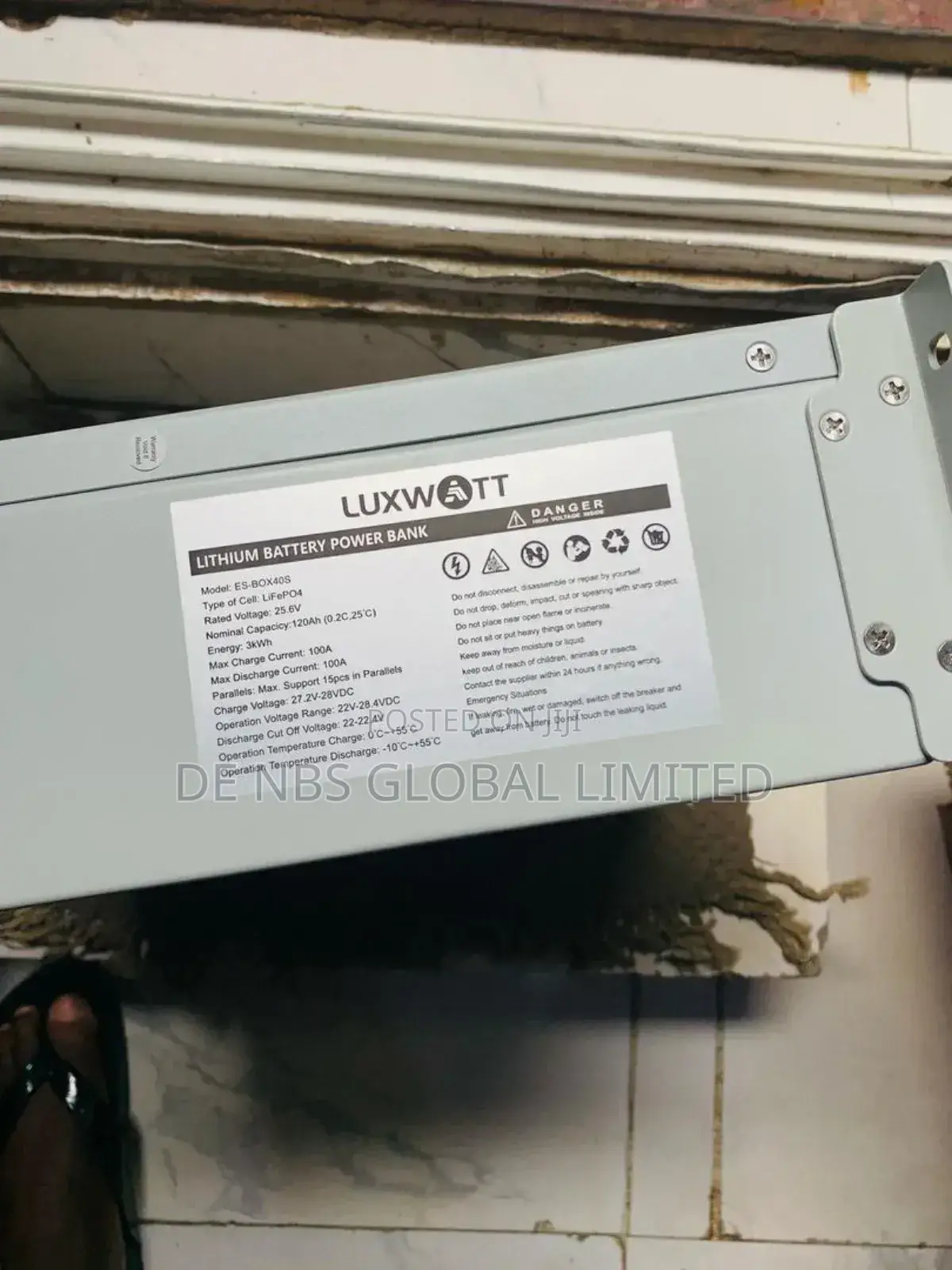 3kwh 25.6v Luxwatt Lithium Ion Phosphate Battery