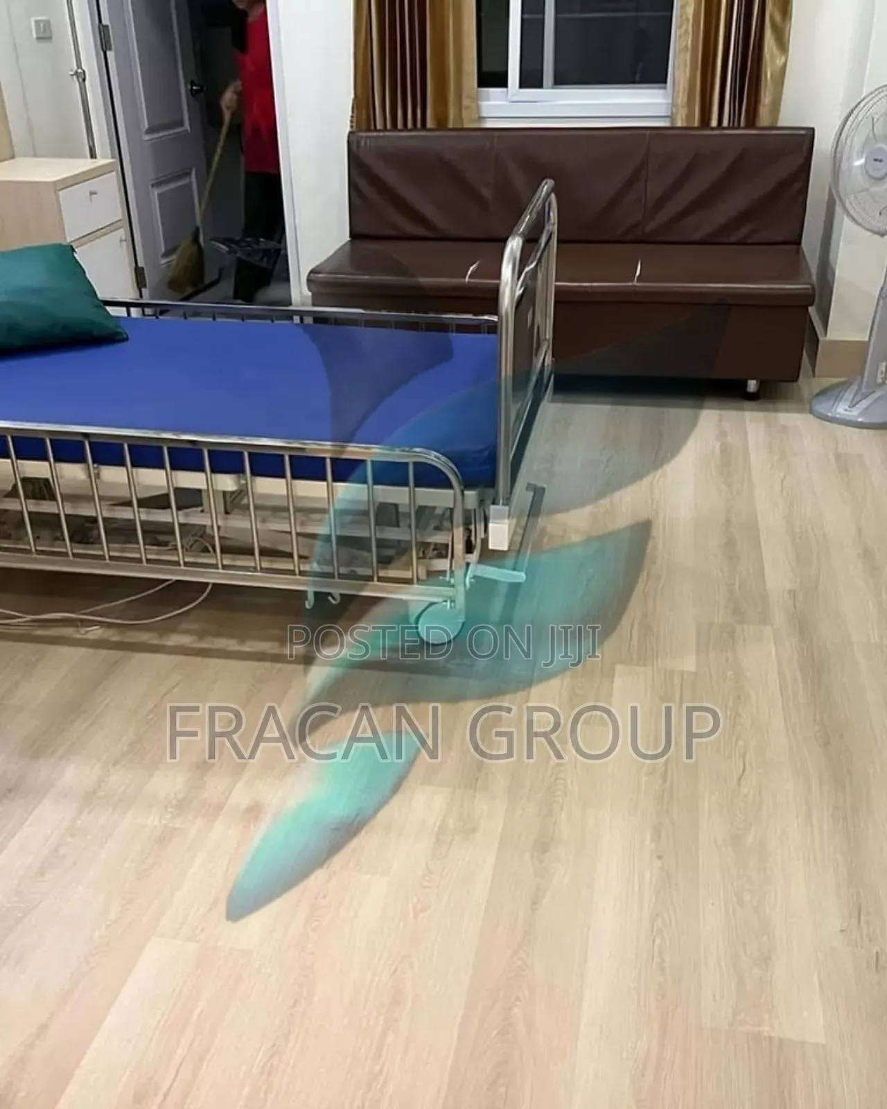 Cover Bad Floor Tile Using PVC Vinyl Floor.