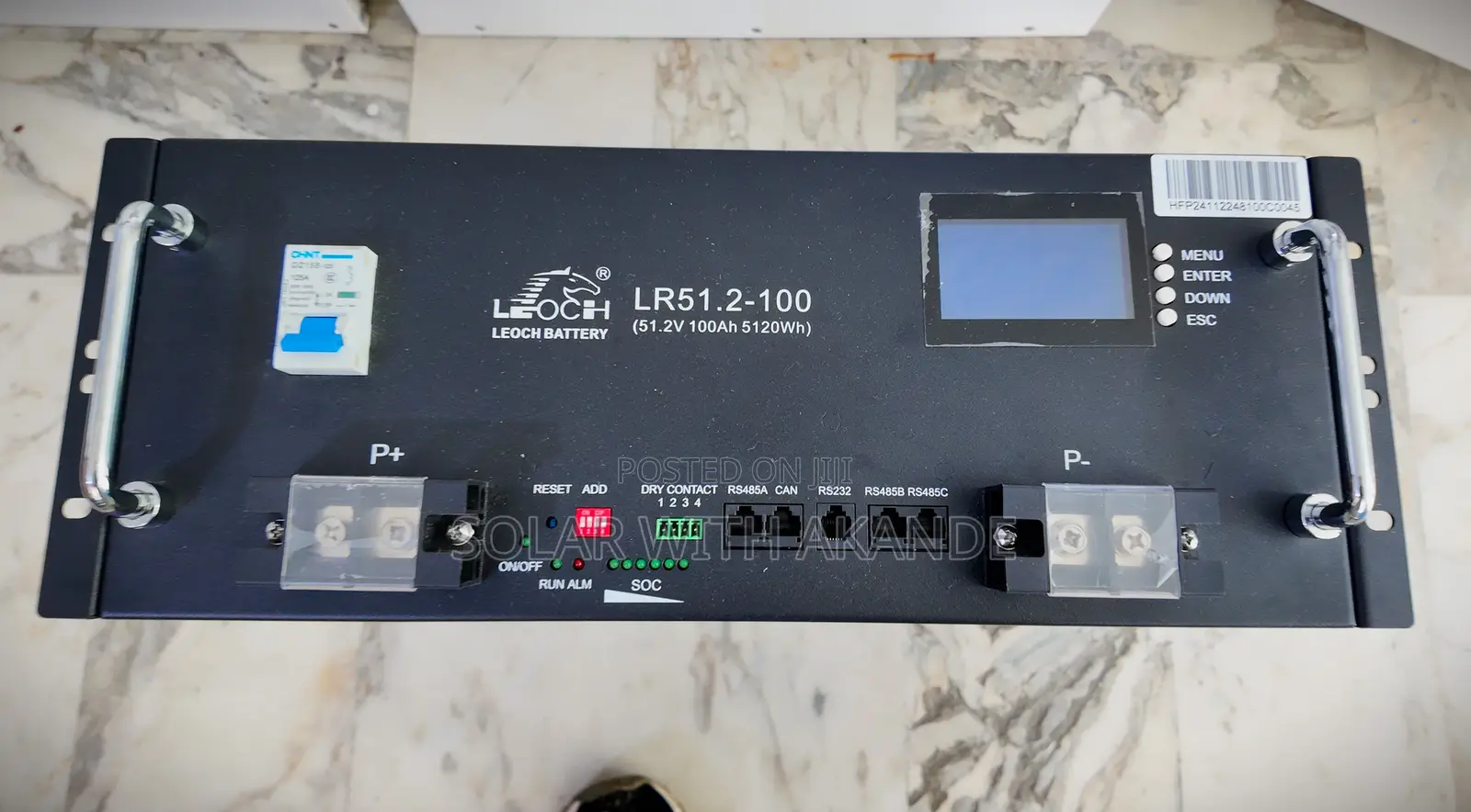5.12kw Leoch Lithium Battery