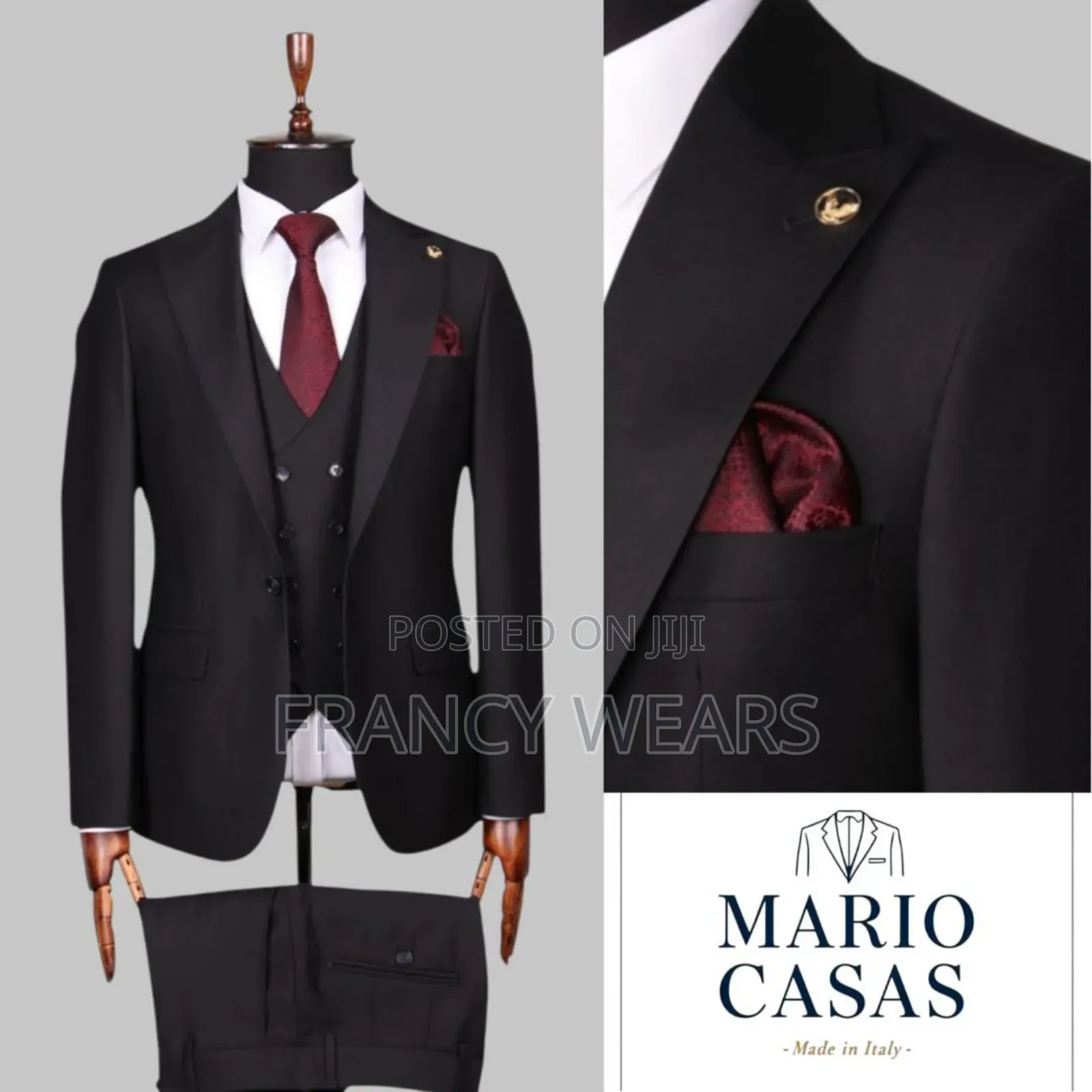 3 Piece Turkish Suits With Matching Tie White Shirt