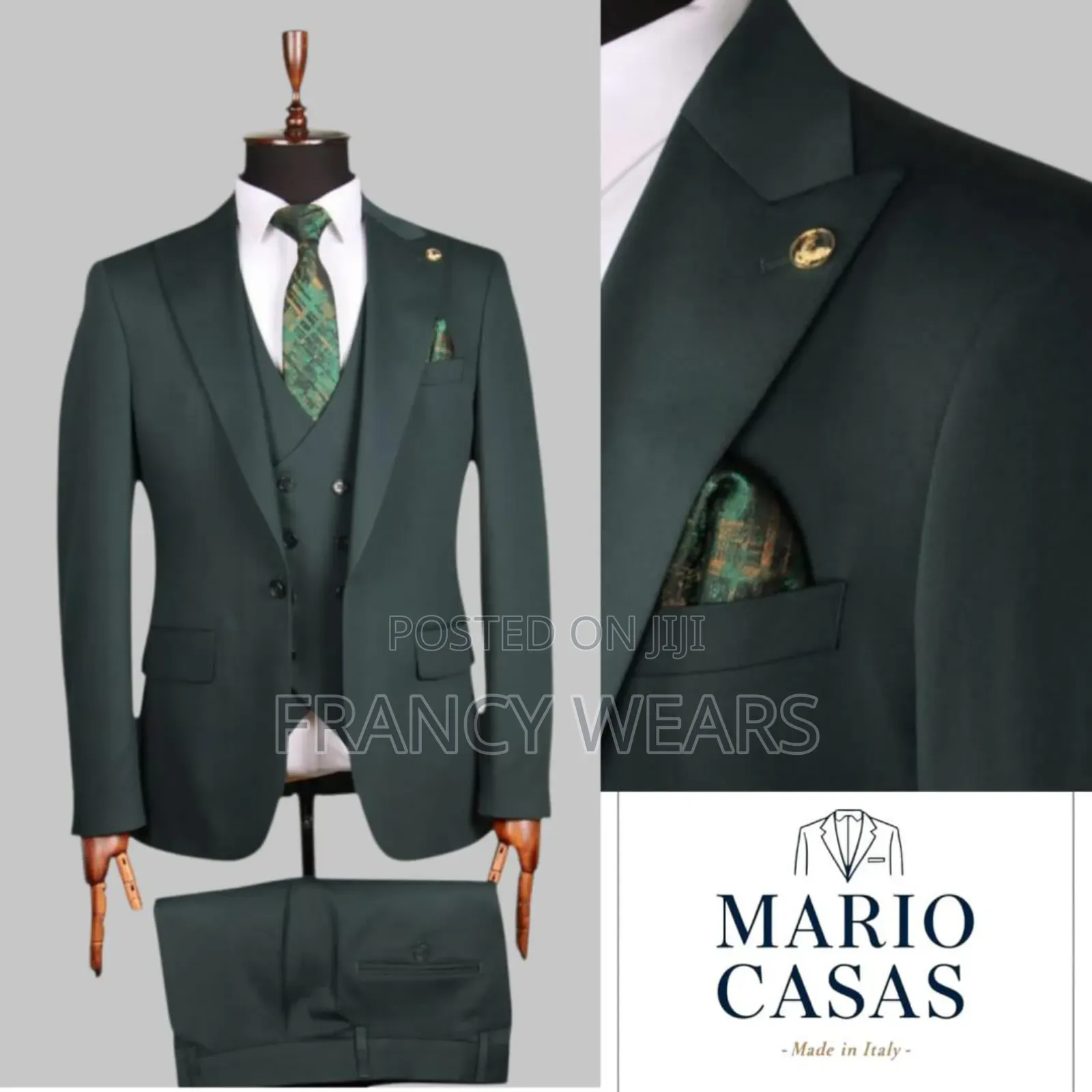 3 Piece Turkish Suits With Matching Tie White Shirt