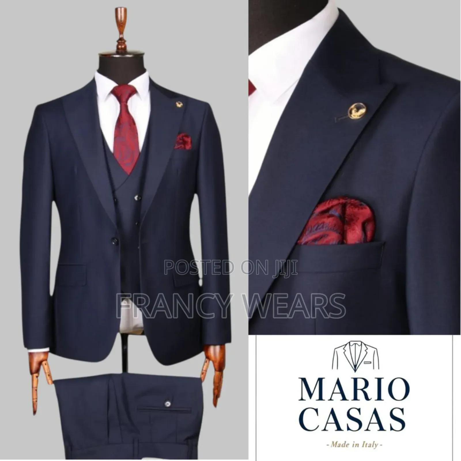 3 Piece Turkish Suits With Matching Tie White Shirt