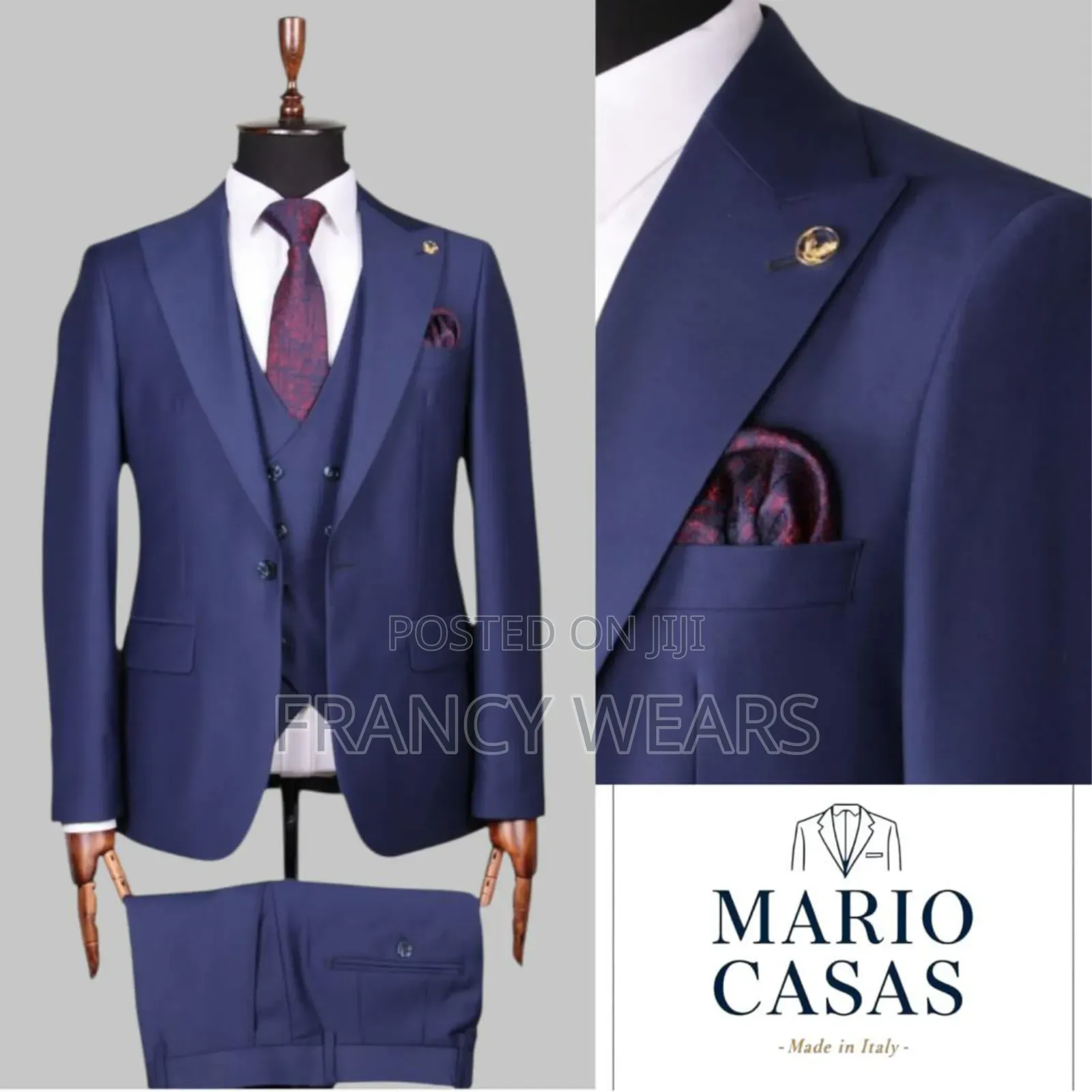 3 Piece Turkish Suits With Matching Tie White Shirt