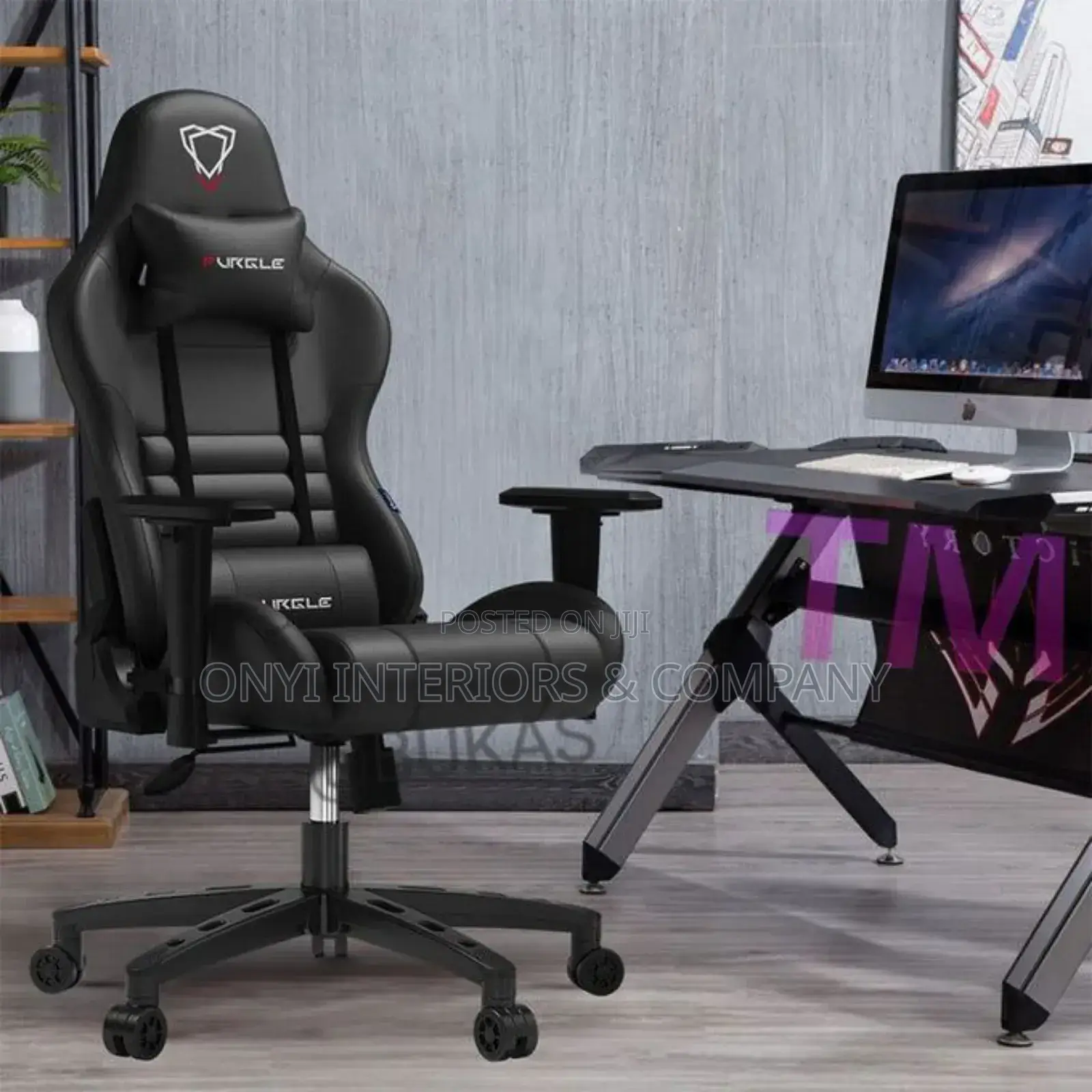 Furgle Custom Home Studio Ergonomic Chair(All Black)