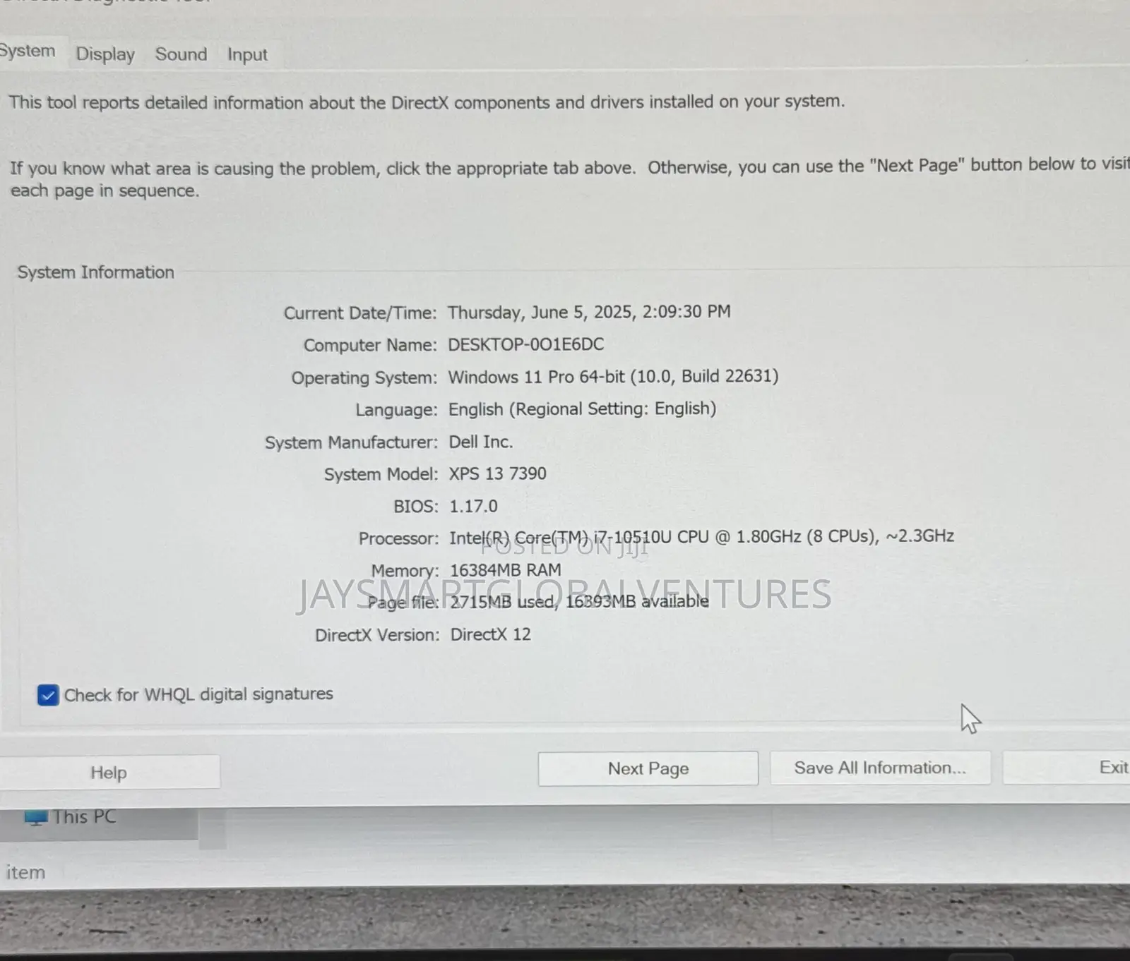 Laptop Dell XPS 13 7390 16GB Intel Core i7 SSD 256GB