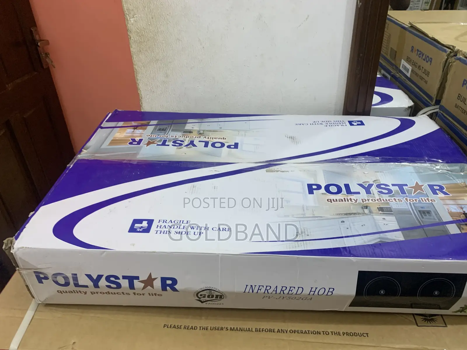 Polystar Pv-Jy502a Gas Hob– 2 Burners With Electric Ignition