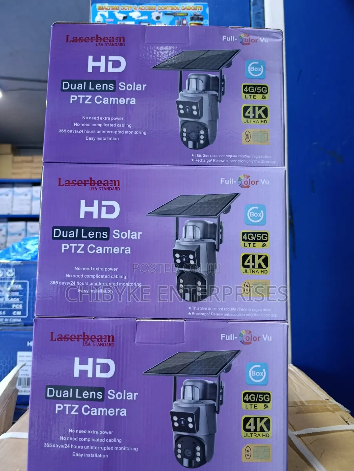 8mp Hd Daul Lens Solar PTZ Camera With Free Sim Card