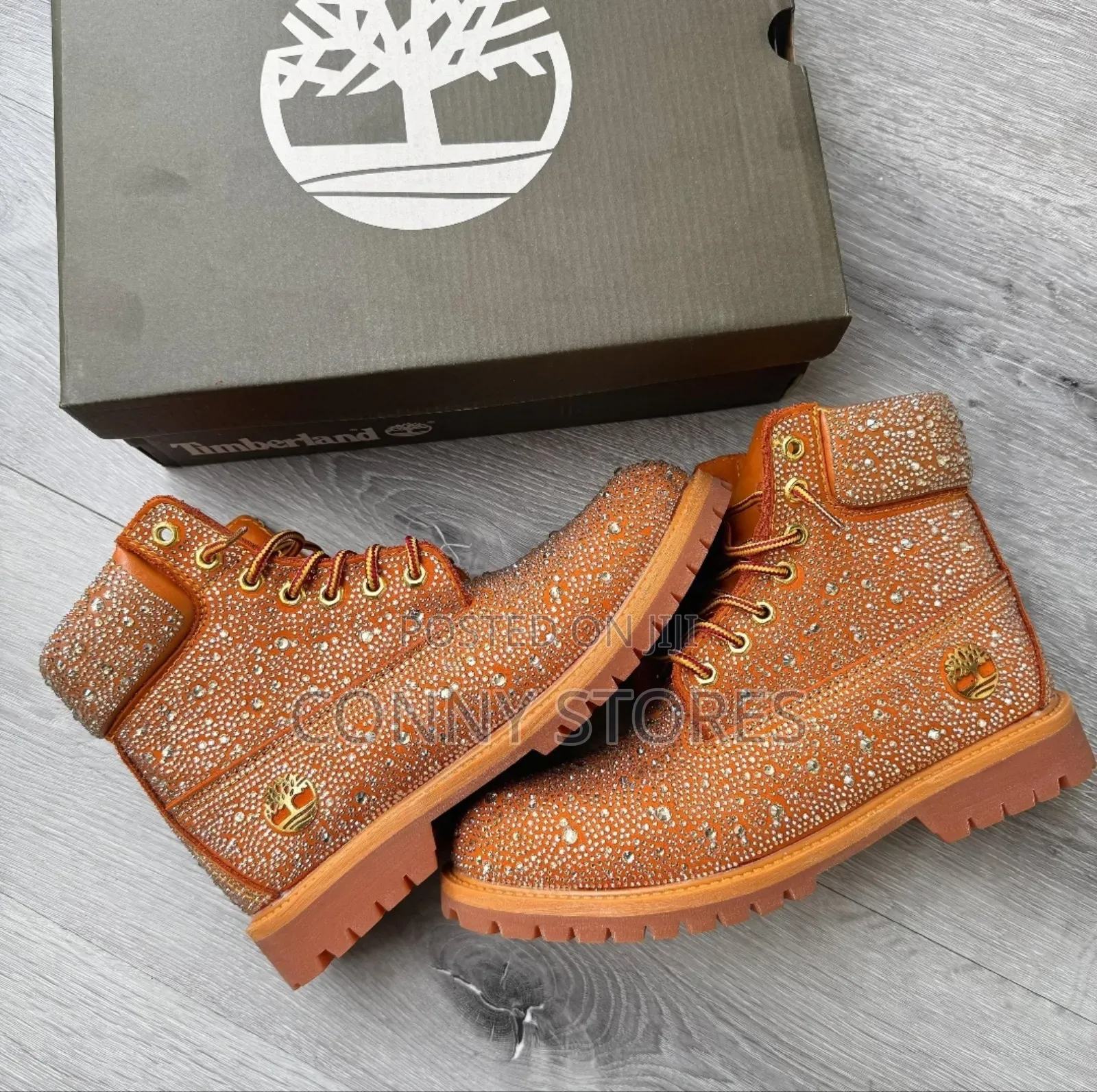 High Quality Custom Swarovski Timberland Crystal 6inch Boots