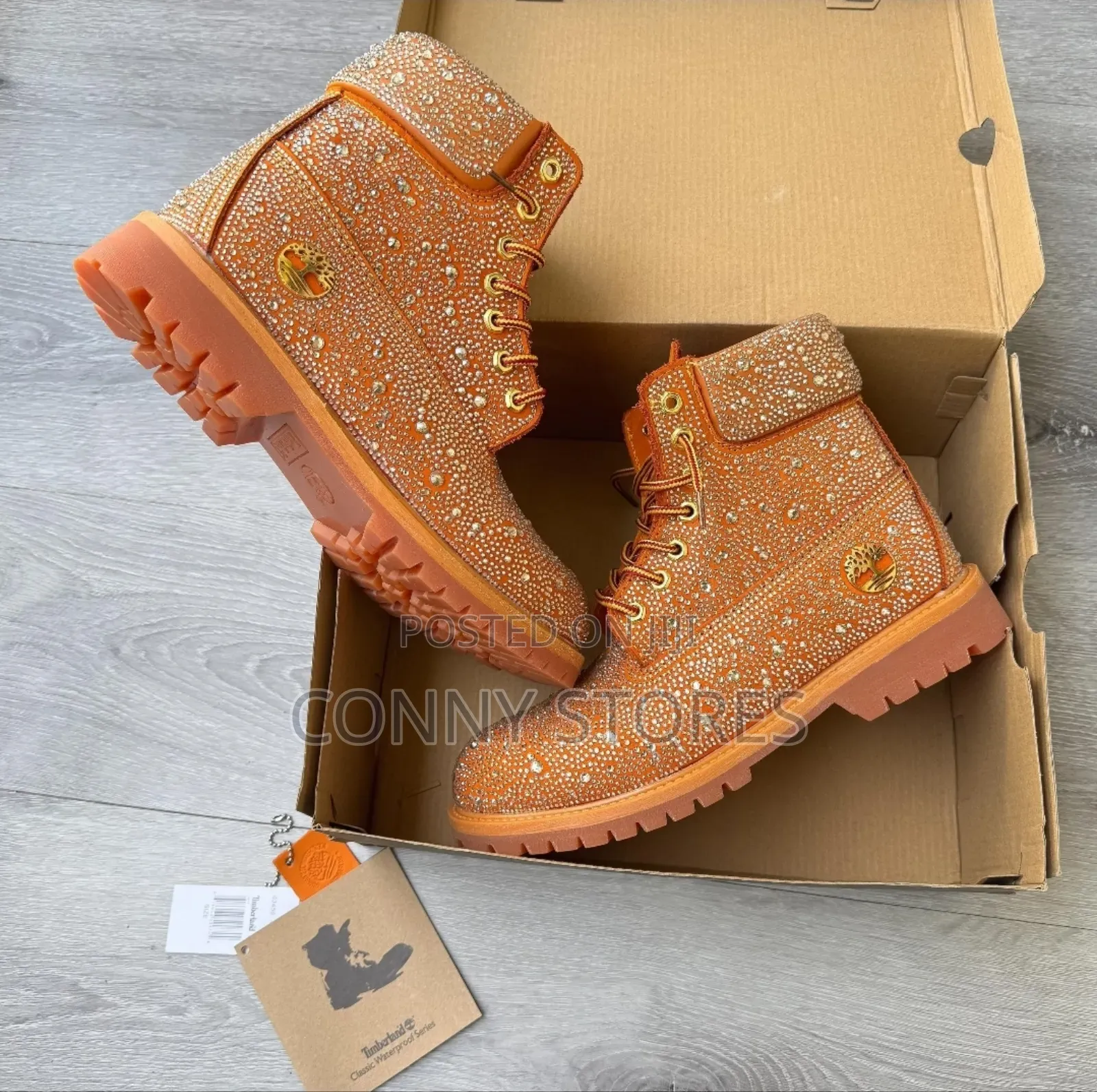 High Quality Custom Swarovski Timberland Crystal 6inch Boots