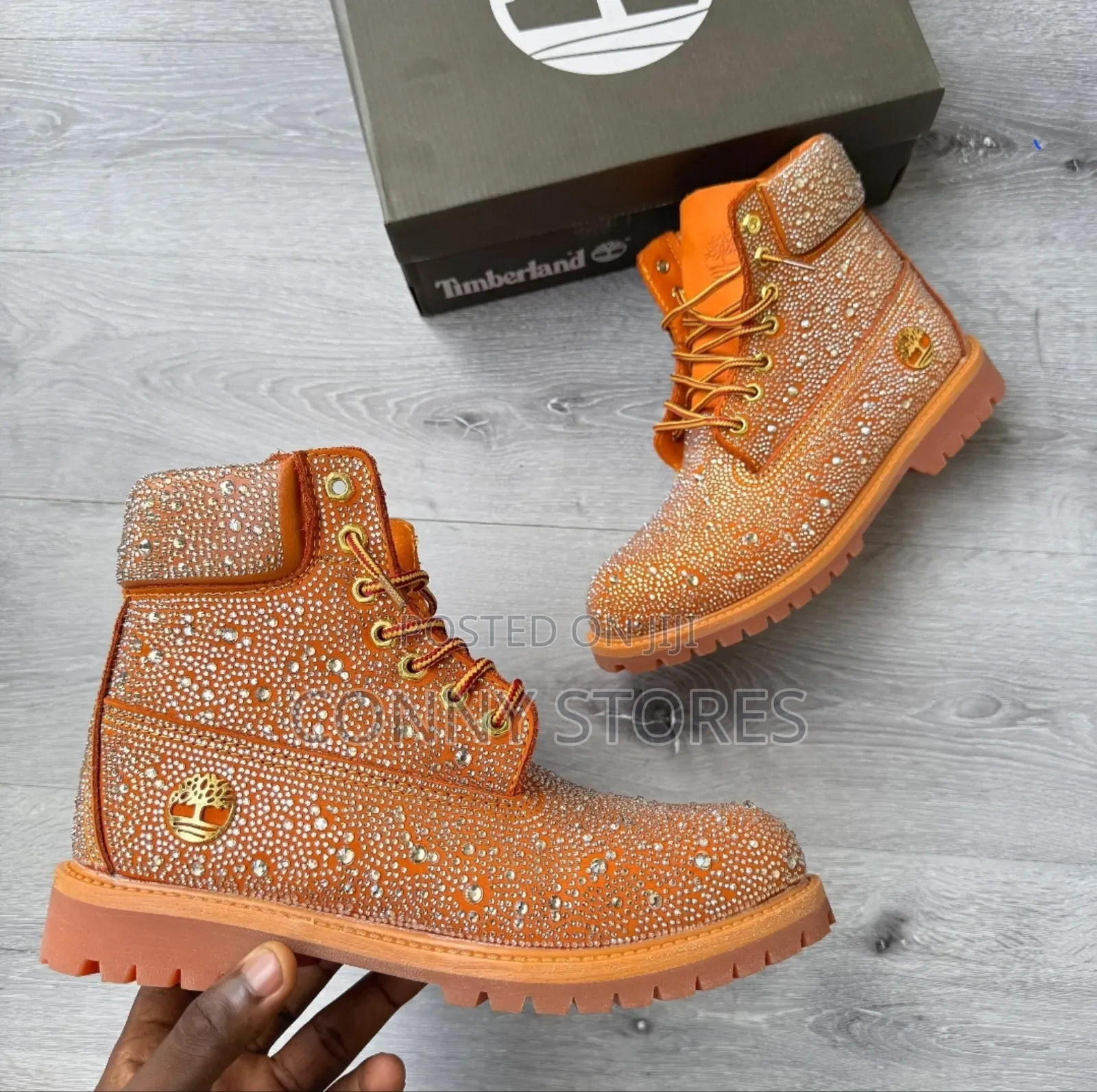 High Quality Custom Swarovski Timberland Crystal 6inch Boots