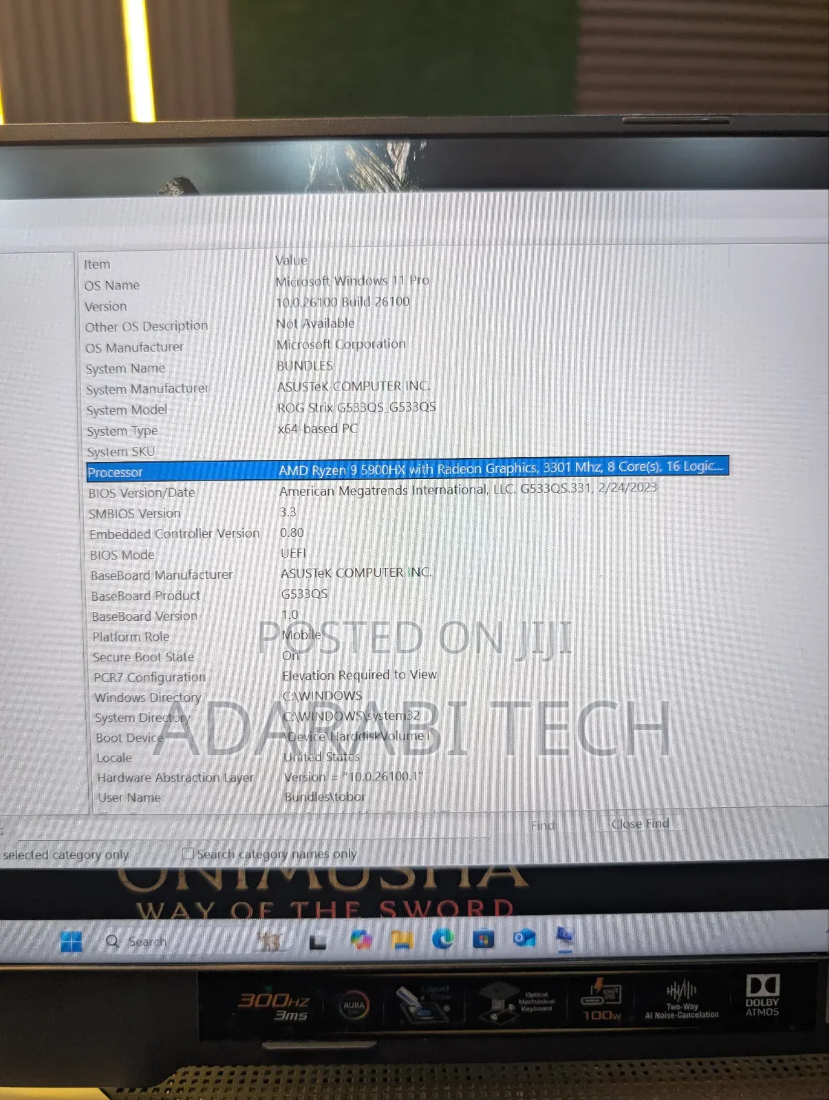 Laptop Asus ROG Strix G15 16GB AMD Ryzen 9 SSD 1T