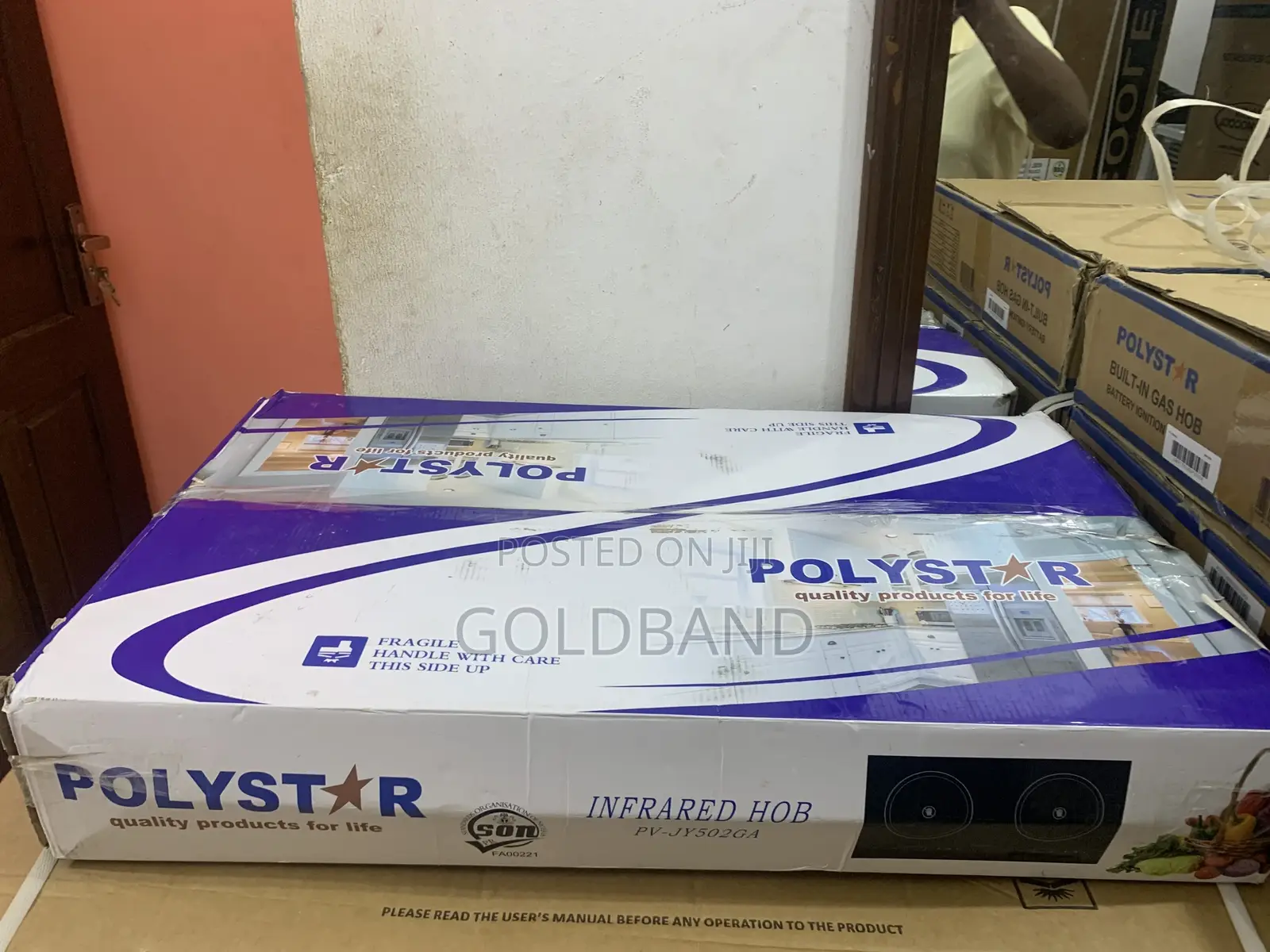 Polystar – Compact Gas Hob With Dual Burner Auto-Ignition