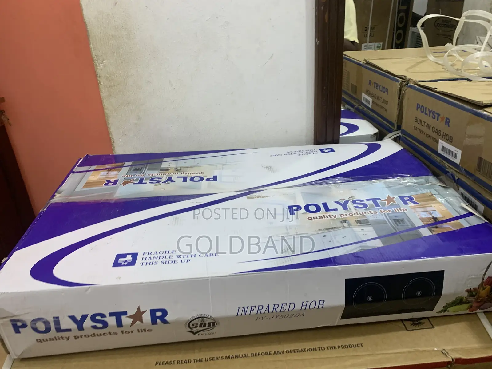 Infrared Gas Hob by Polystar–Dual Burners, Safe Clean Heat