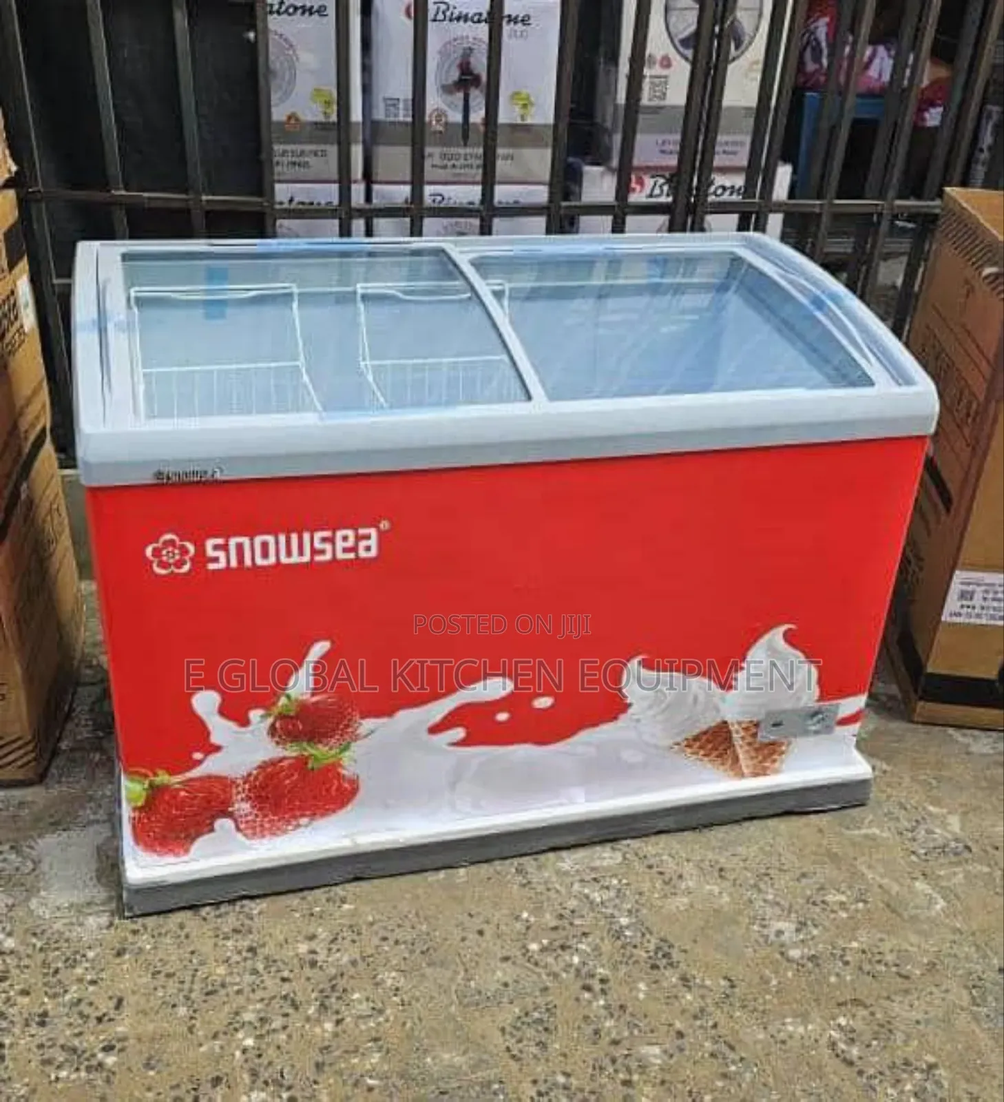 Gondola 7ft by 4ft Super Market Shelf and Chiller, Trolley