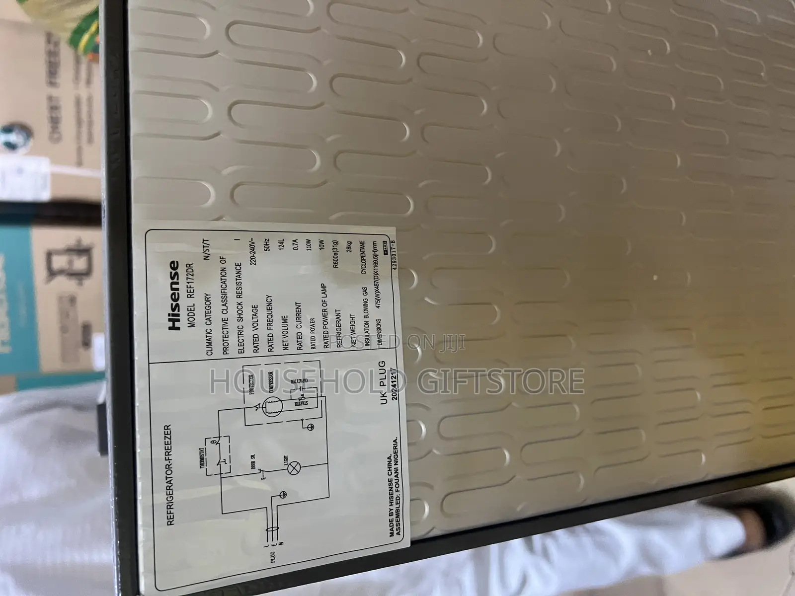 Hisense 172dr (124litres) Double Door Refrigerator