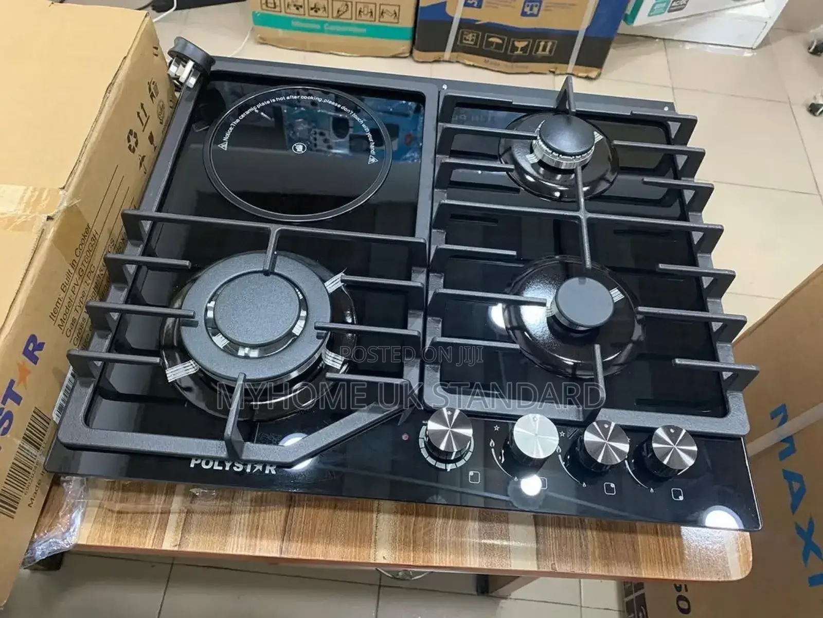 60cm 3 Face Gas Cooker With Side Electric, Model Pv-Gt60g3h.