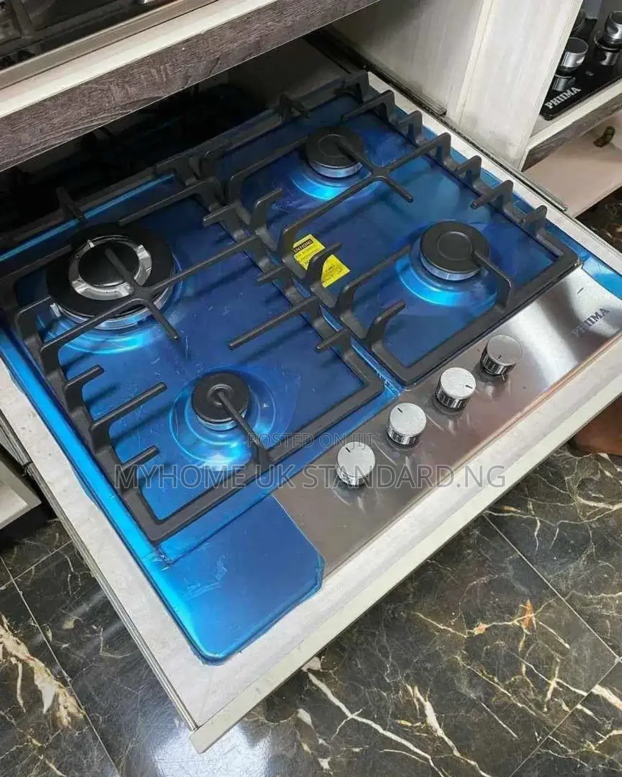 4-Burner Stainless Steel Gas Cooker.