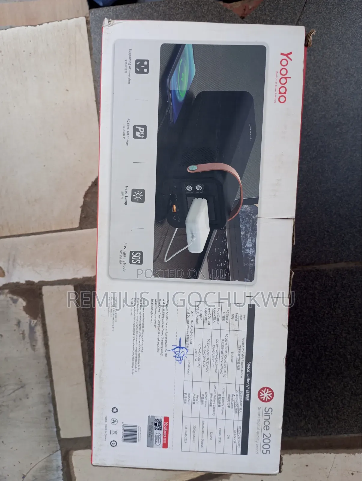 Yoobao Laptop Power Bank 52800mah, 200watys