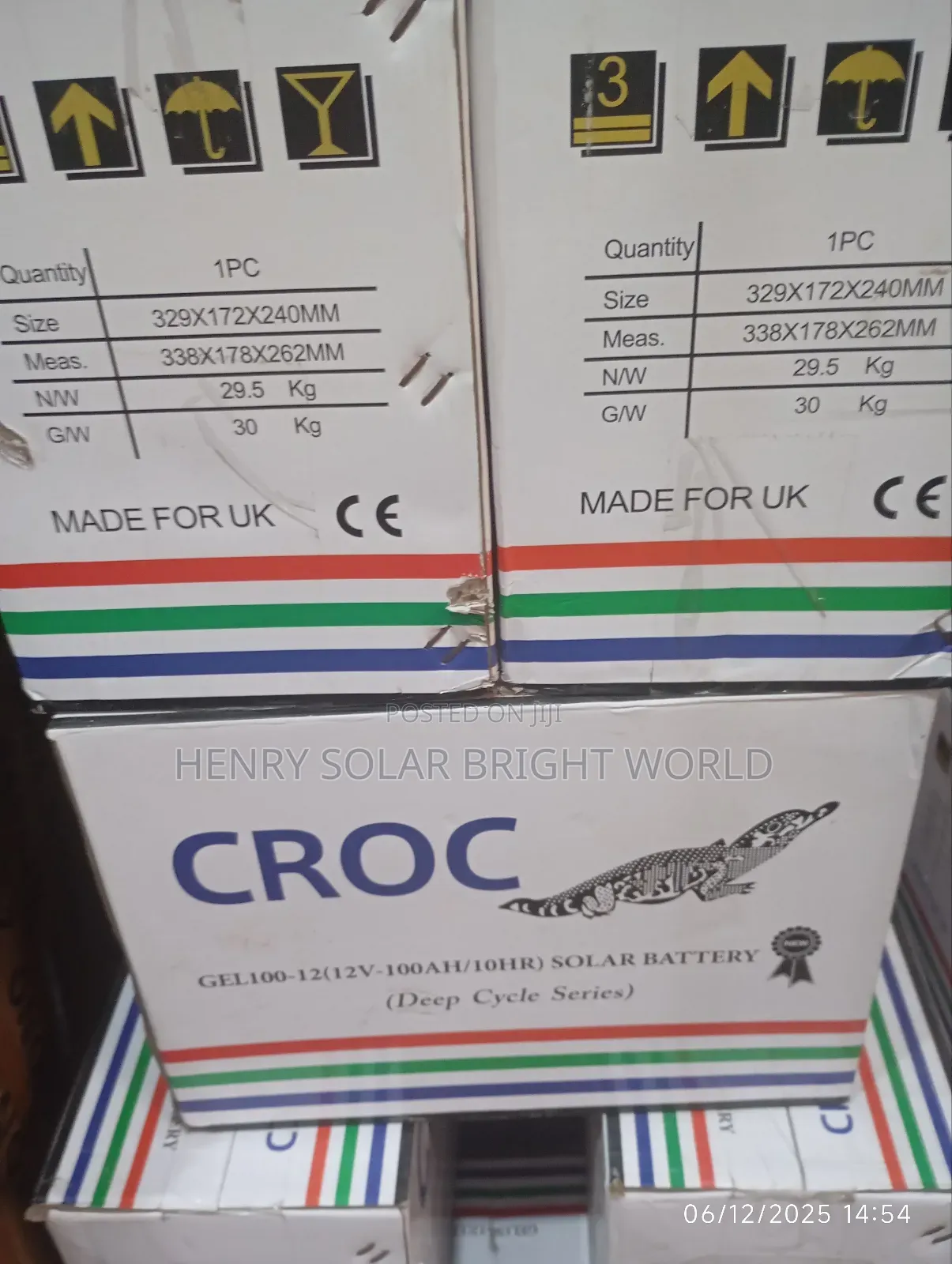 Croc 65ah 12v Gel Battery