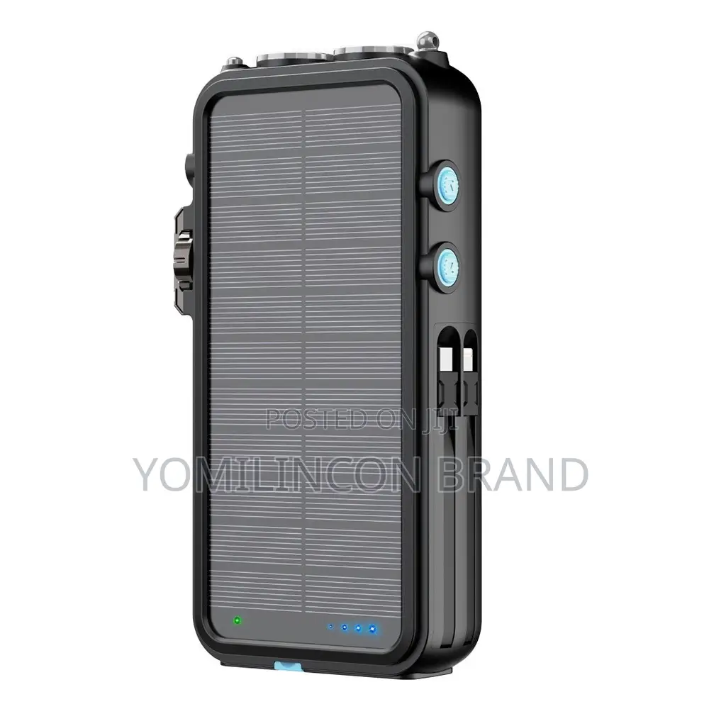 Powerology 16000mah Solar Power Bank With Fm Radio Speaker