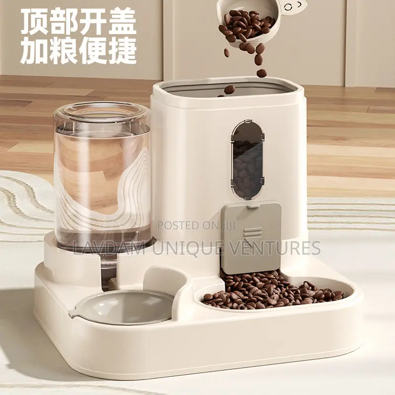 2-in-1 Automatic Pet Feeder Water Dispenser for Cats Dogs