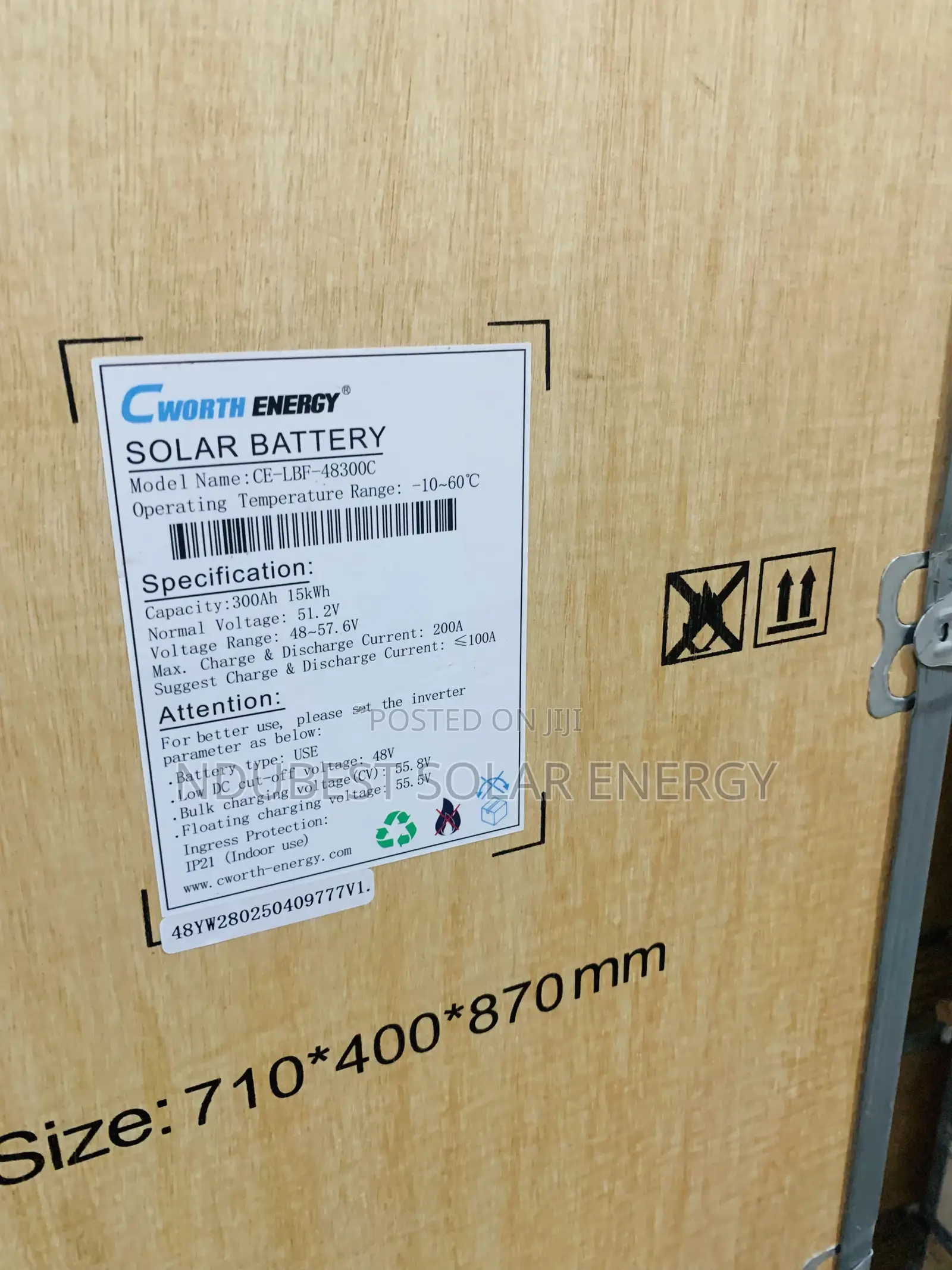 15kwh 51.2v Cworth Lithium Ion Batteries