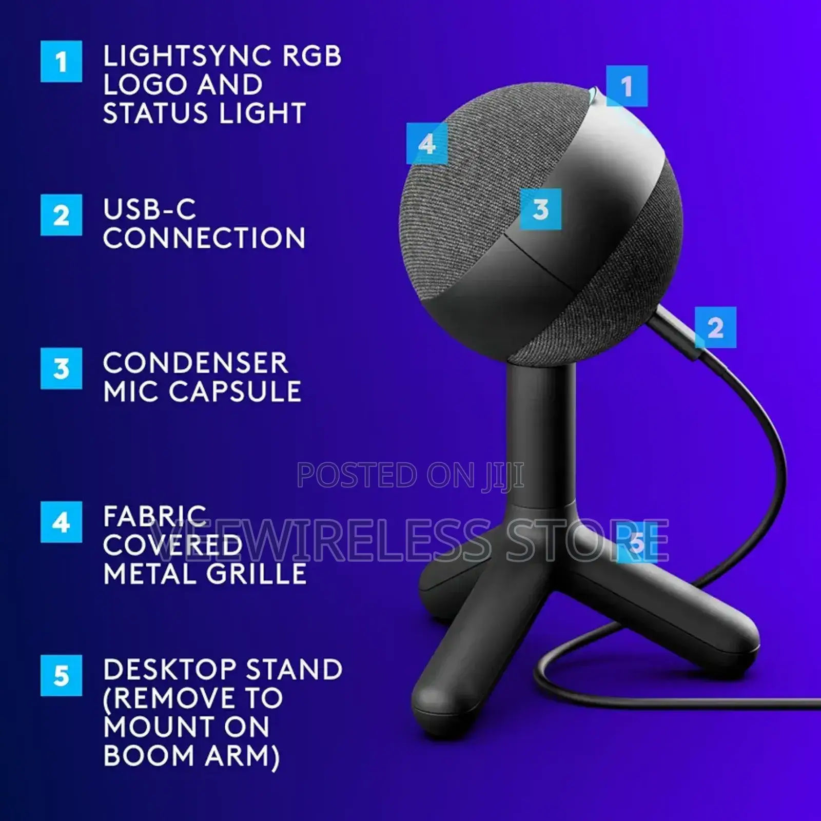 Logitech G Yeti Orb RGB Usb-C Gaming Microphone