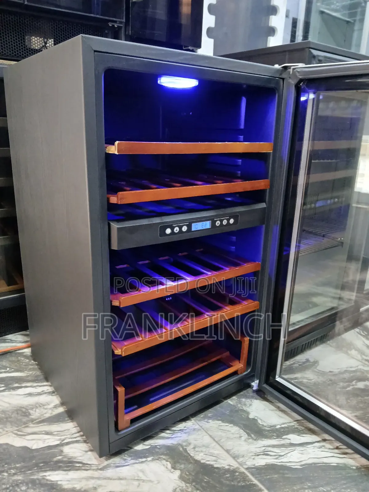 Dual Zone Wooden Shelf Wine Chiller