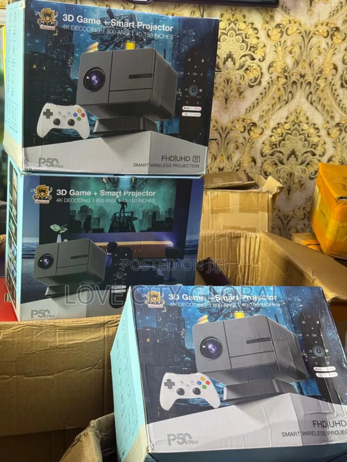 P50max Autofocus Gaming Projector FHD 150" 800ansi Lumen