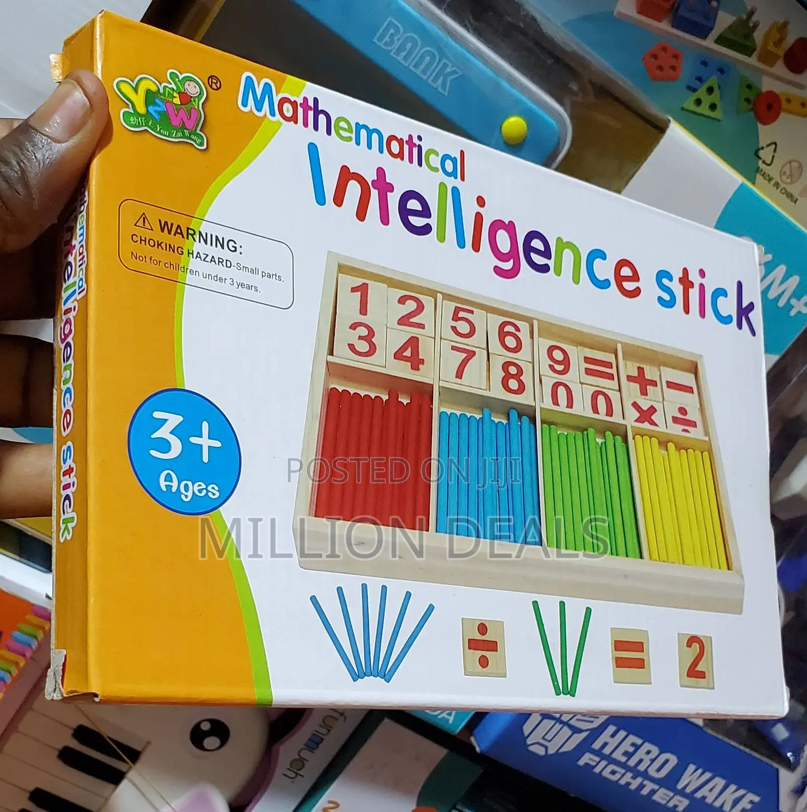 Intelligence Kids Wooden Mathematical Stick Toys 3+