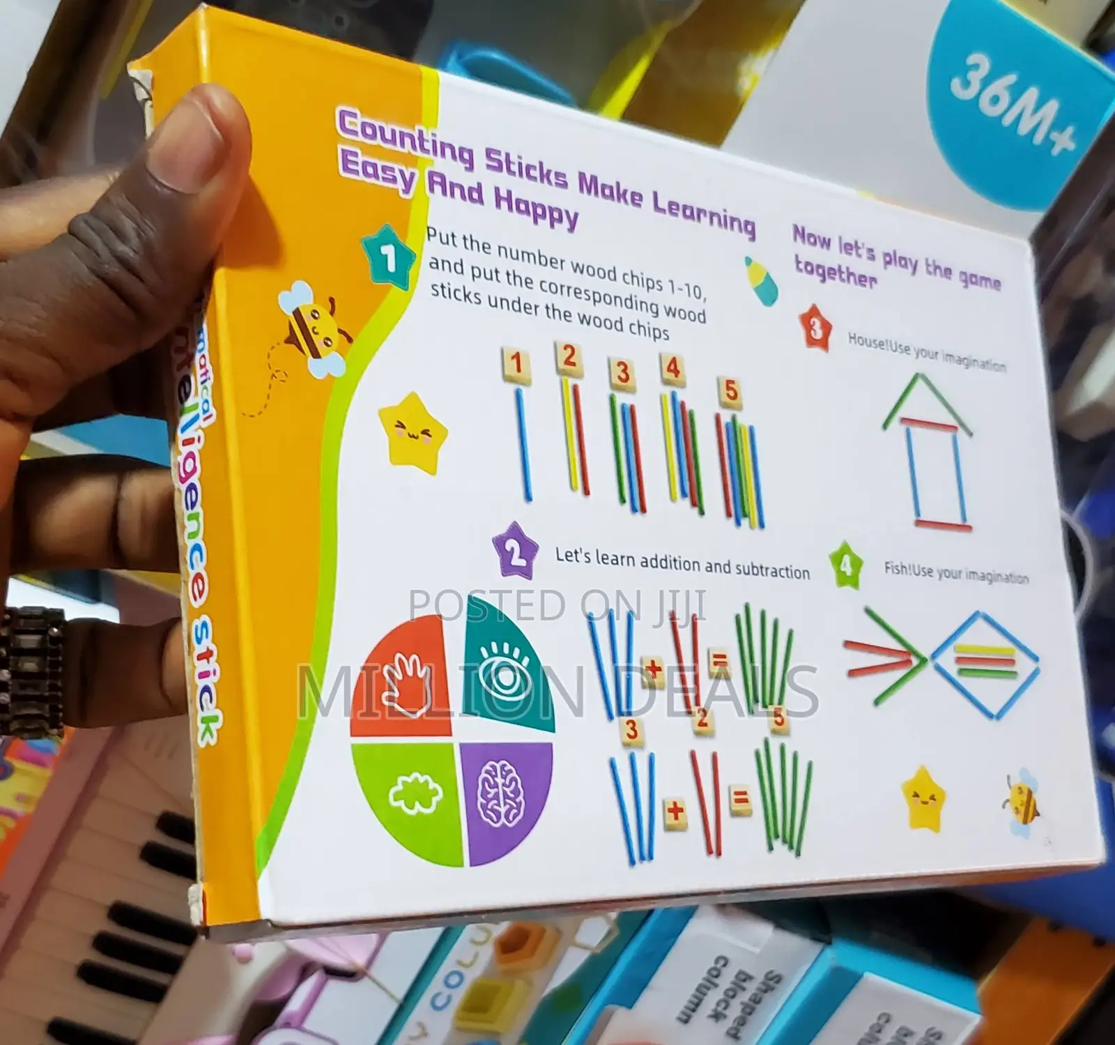 Intelligence Kids Wooden Mathematical Stick Toys 3+
