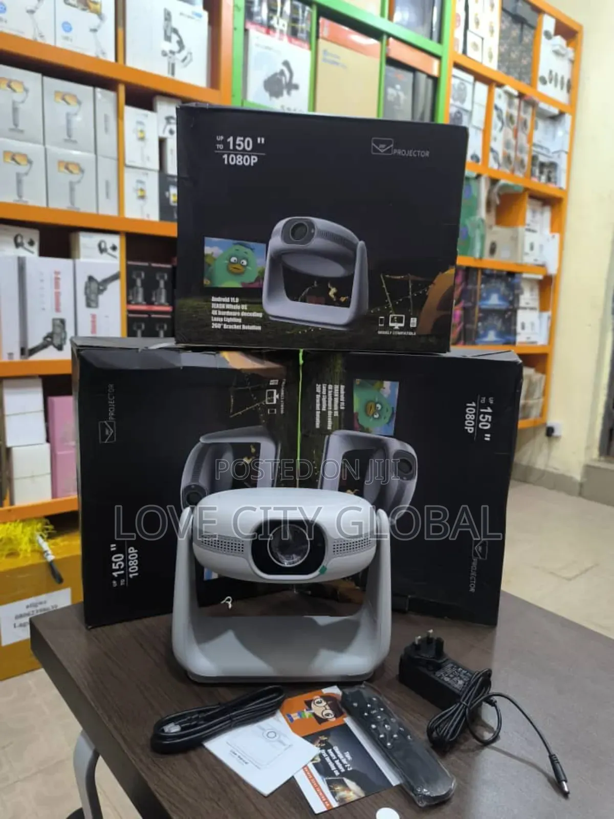  150" Auto Focus 5200mah Battery Projector Led Light