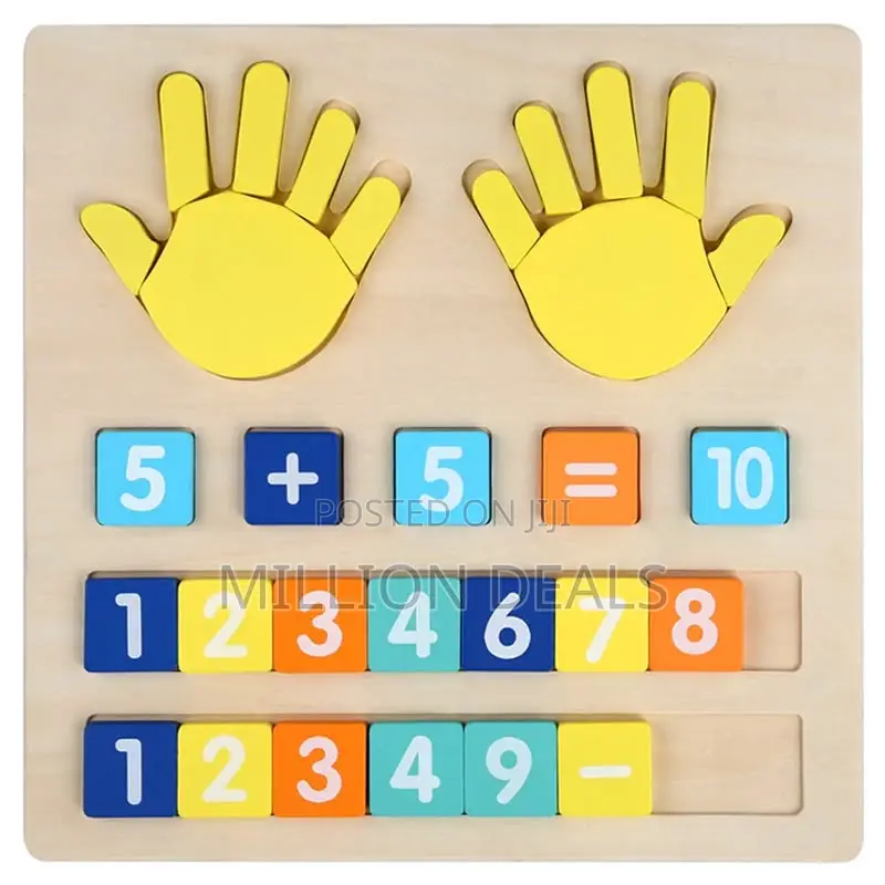 Wooden Number Math Learning Games Toy Ages 3+